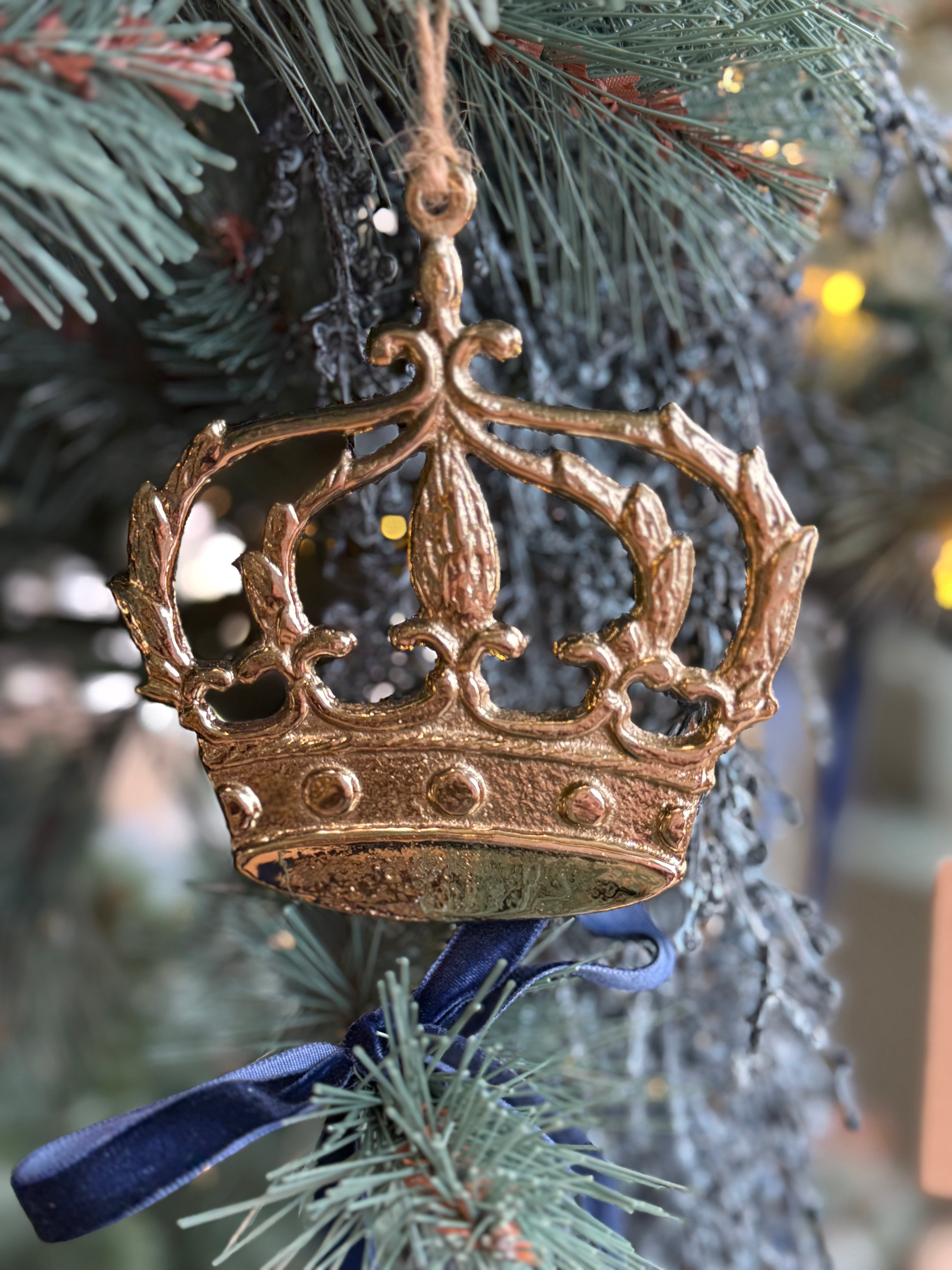 Metal Crown Ornament