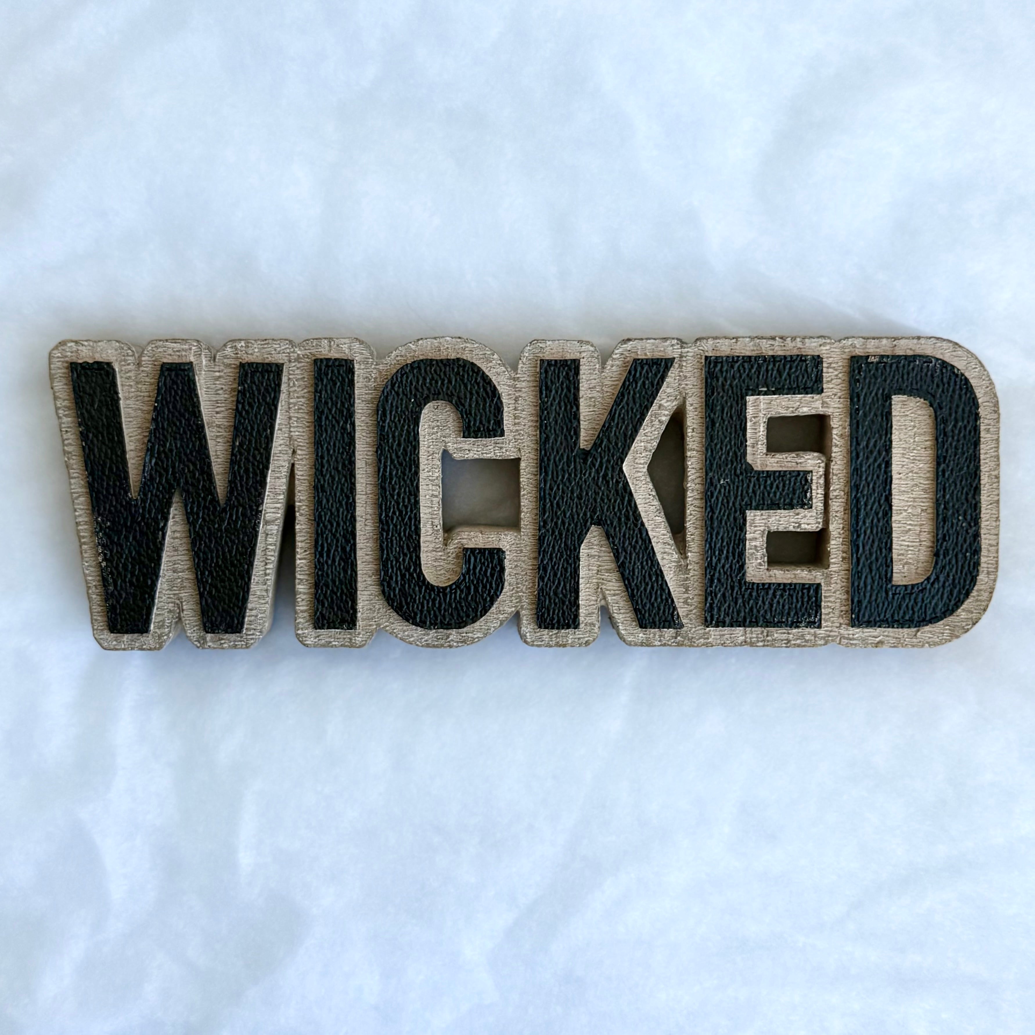Wicked wood sign