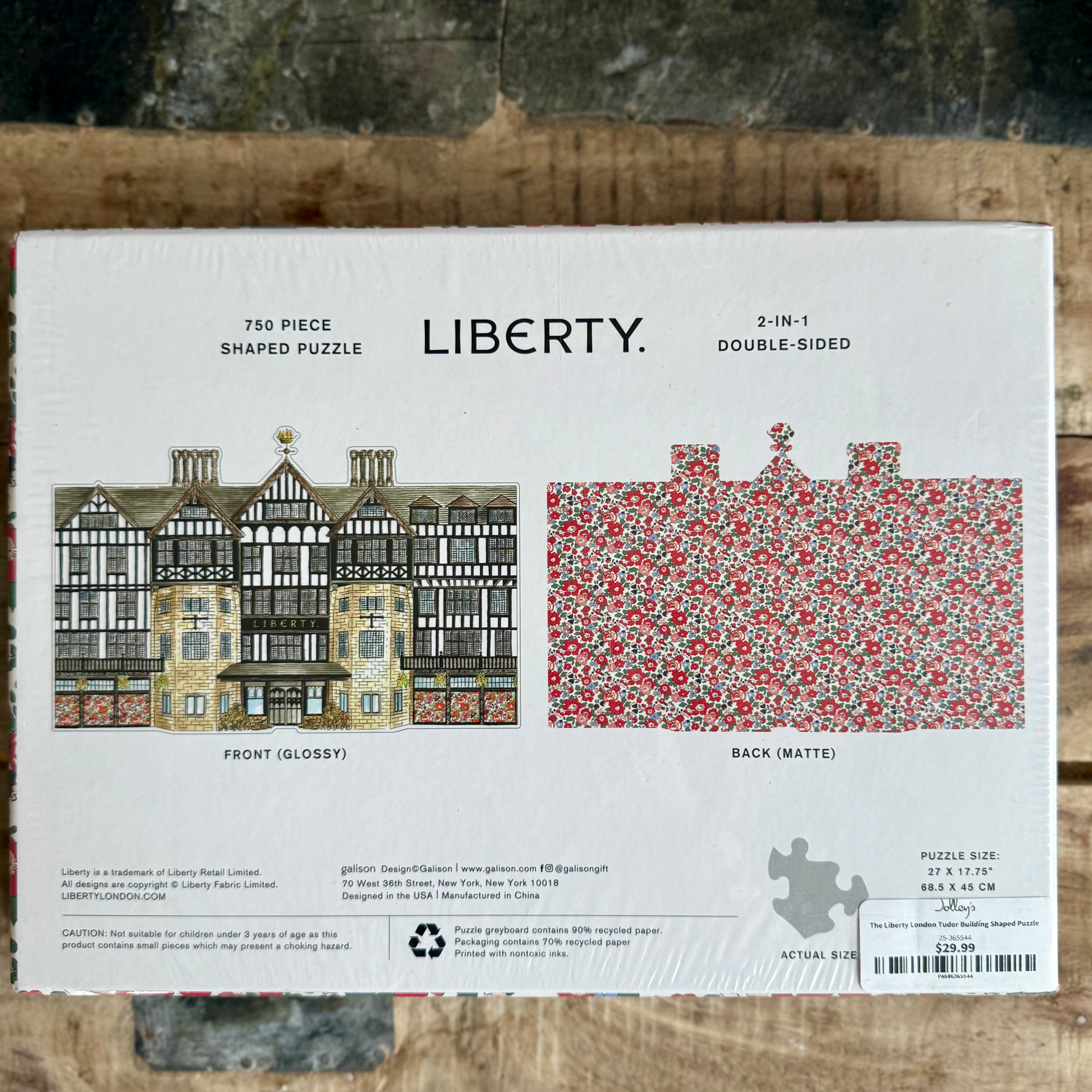 The Liberty London Tudor Building Shaped Puzzle