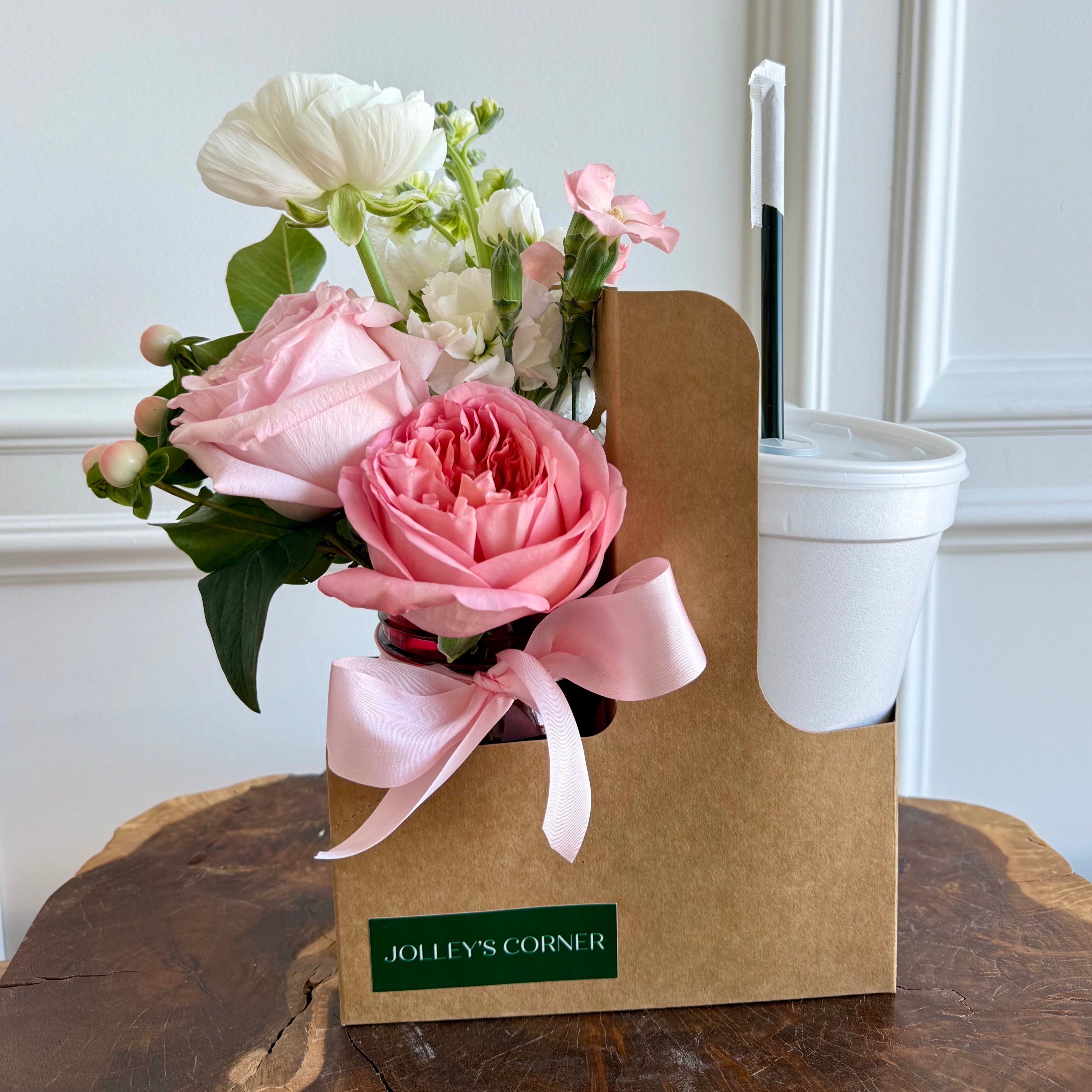 Flowers on Tap :: Petite Bouquet and 320z Soda Bundle