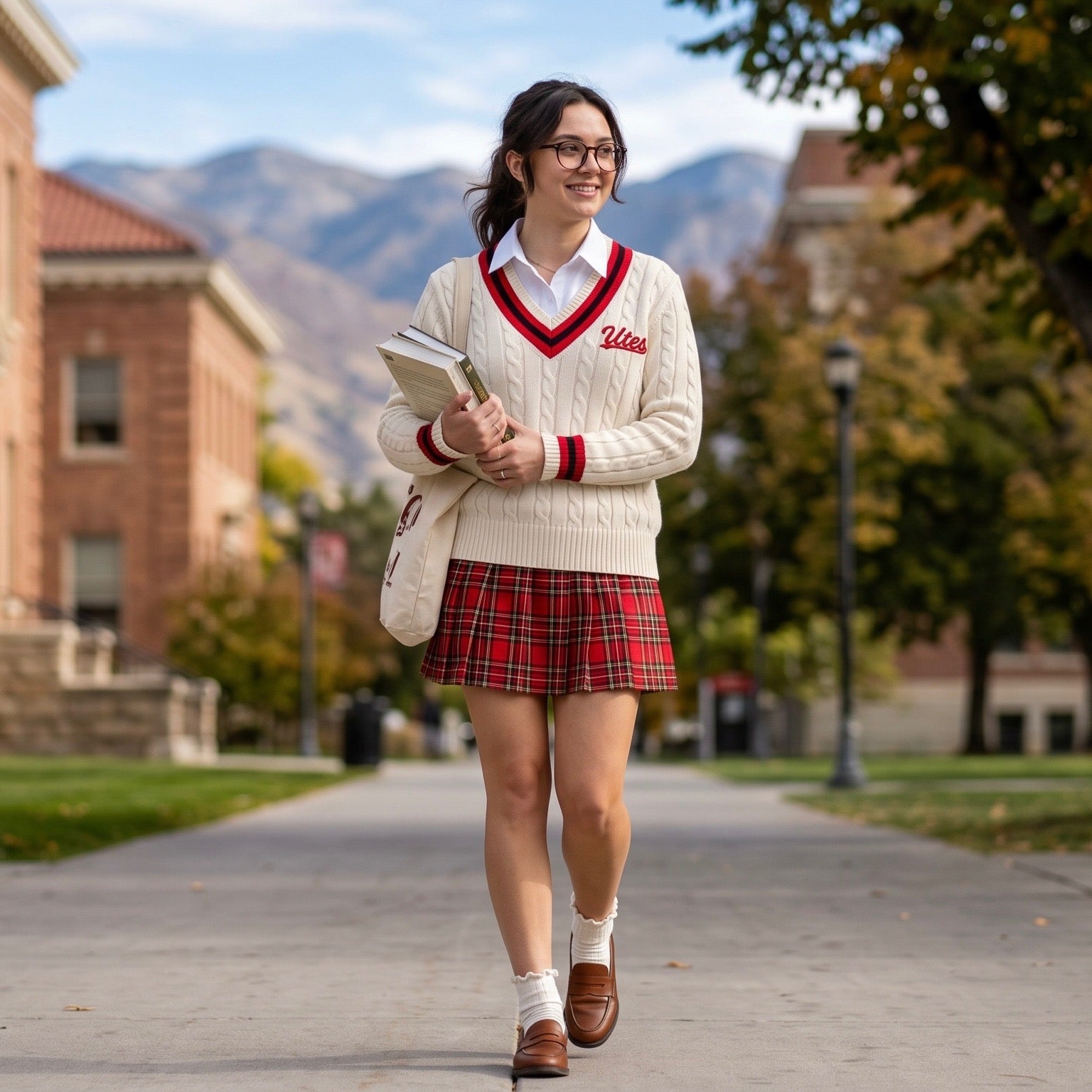 Collegiate Utes Cable Knit