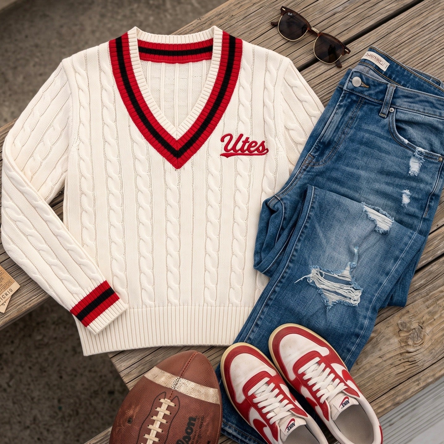 Collegiate Utes Cable Knit