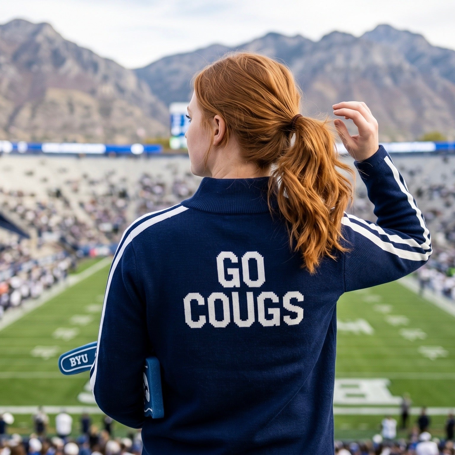 Quarter Zip Go Cougs Sweater