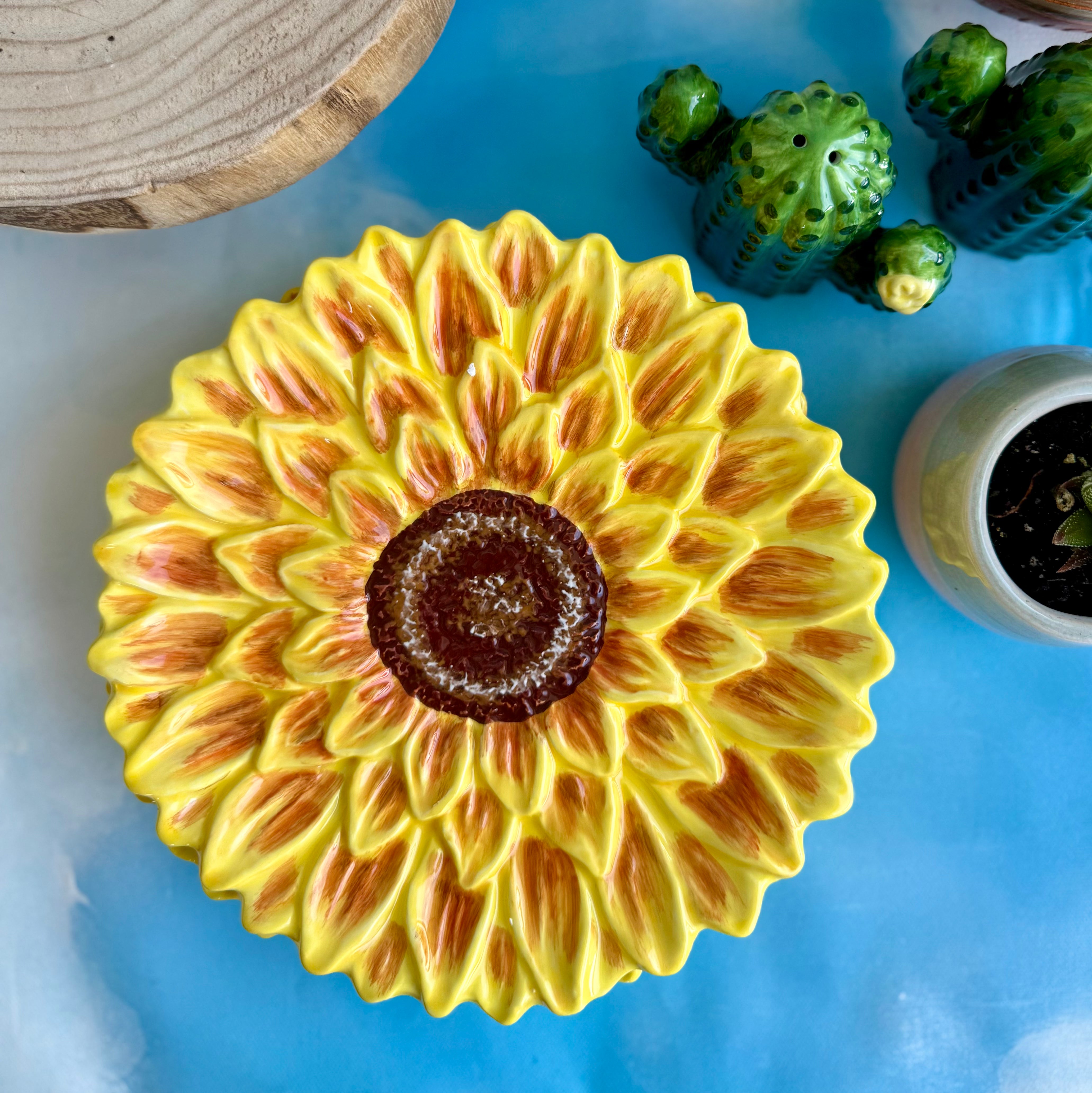 Sunflower Dessert Plate