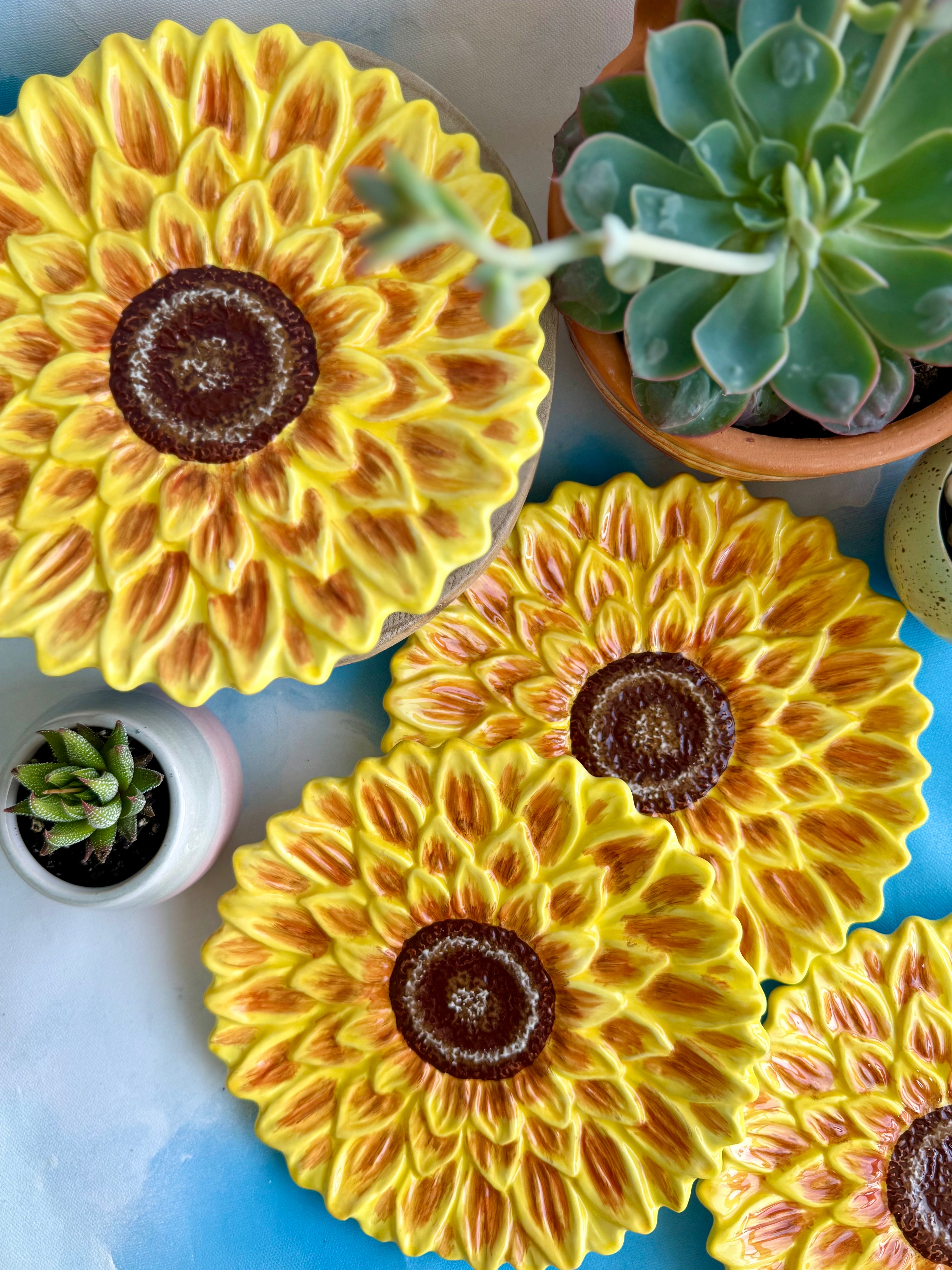 Sunflower Dessert Plate