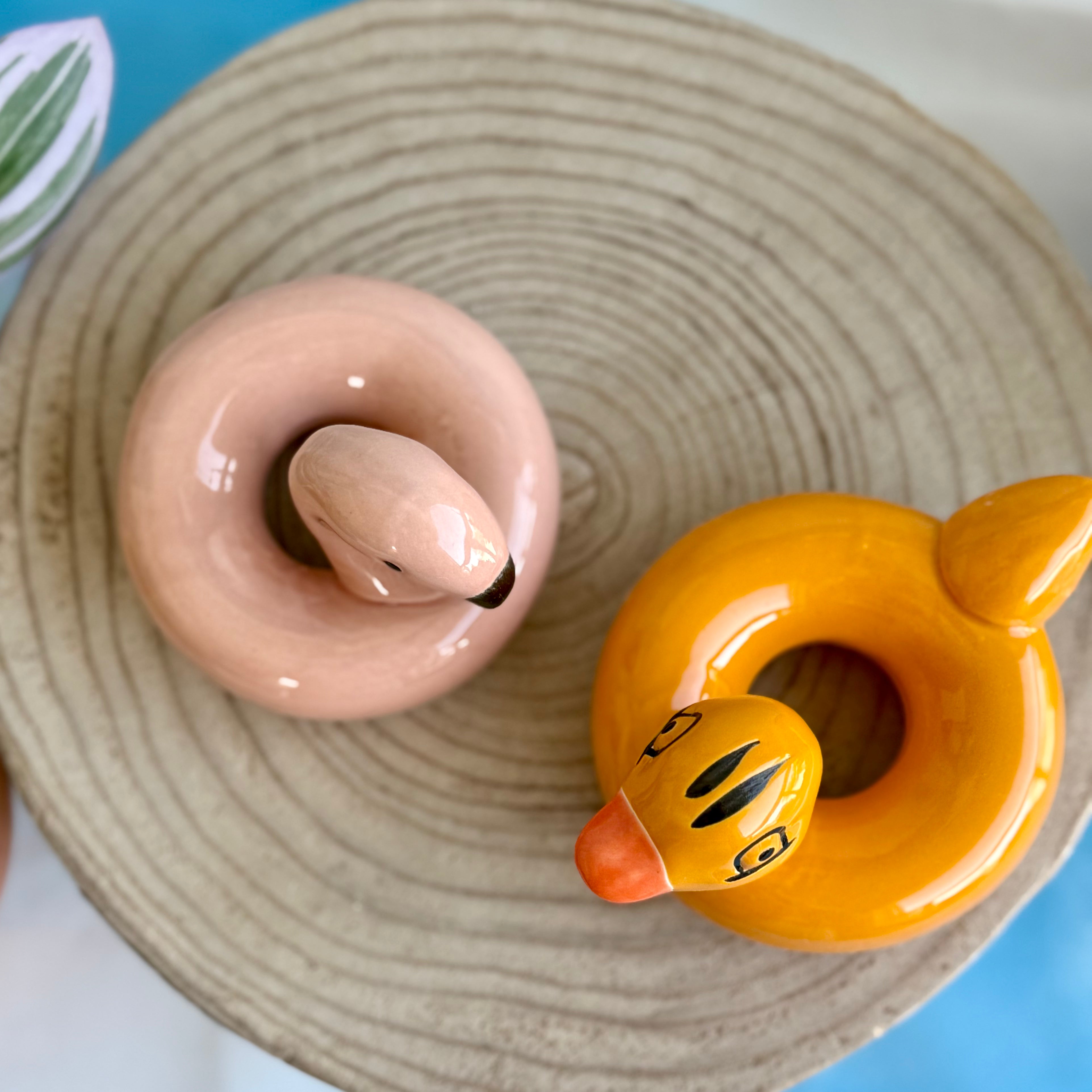 Floating Flamingo and Duck Pool Float