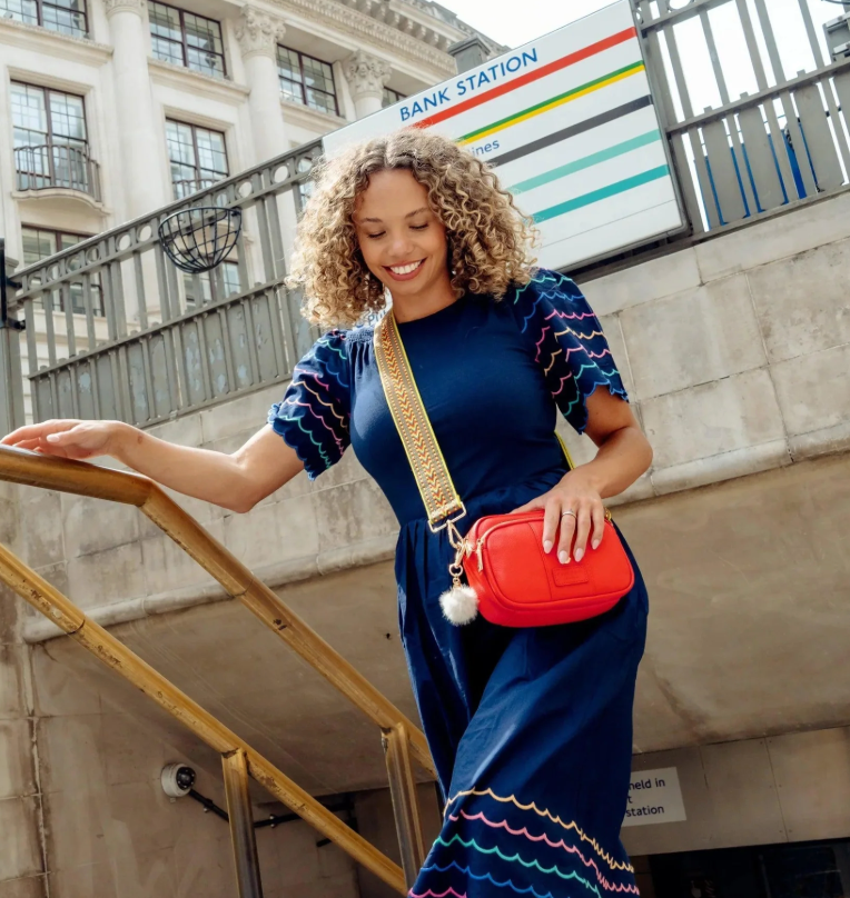 Pom Pom London // Original Crossbody Bag - Central Line Red
