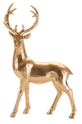 Gold Resin Deer Figurines