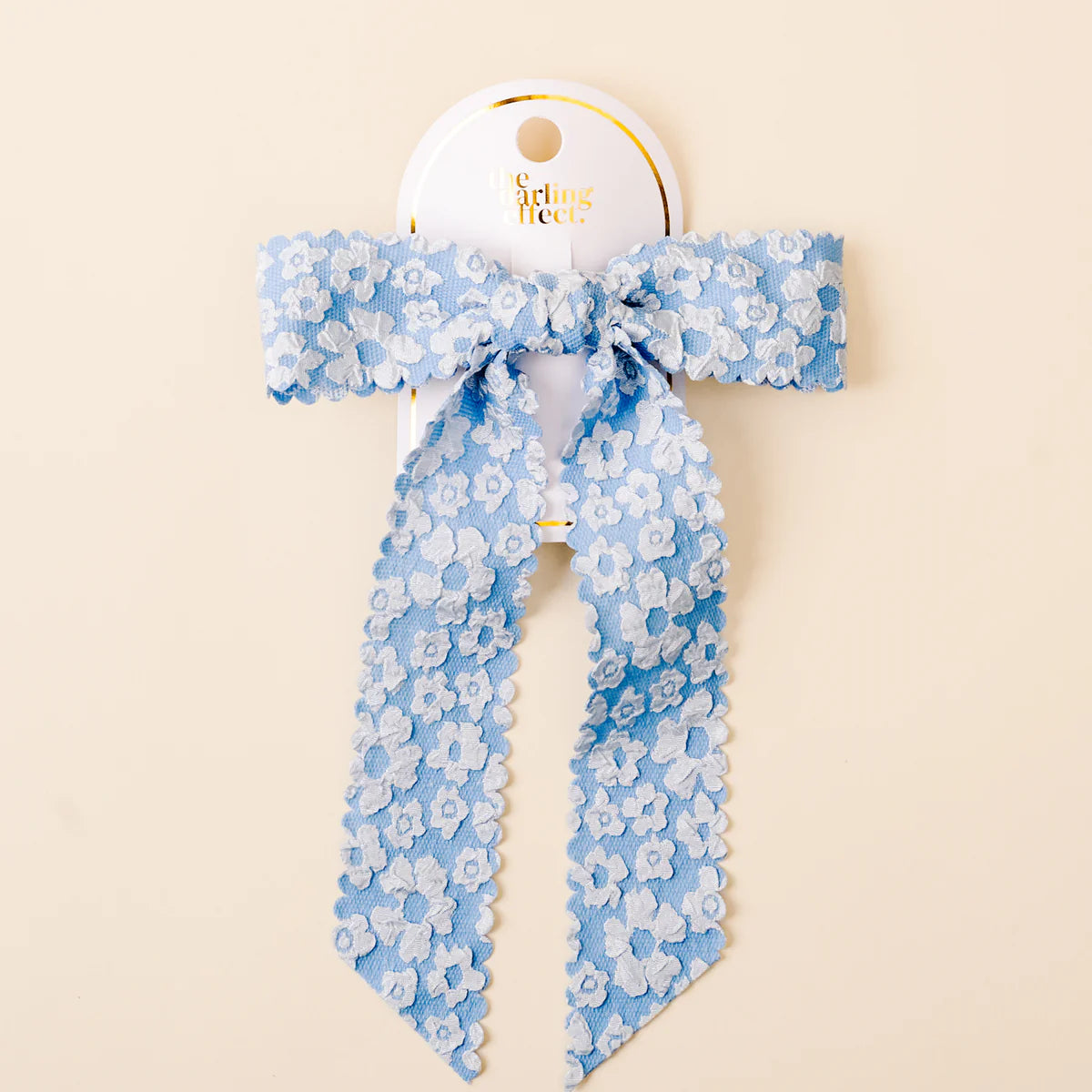 Flower Scallop Hair Bow