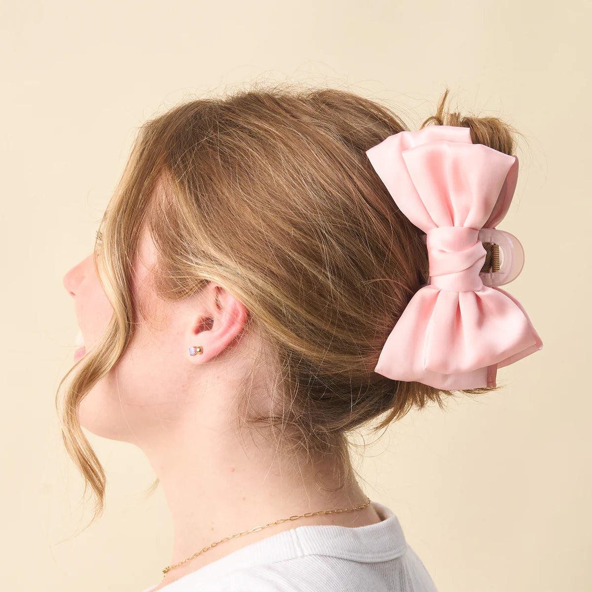 Satin Bow Claw Clip