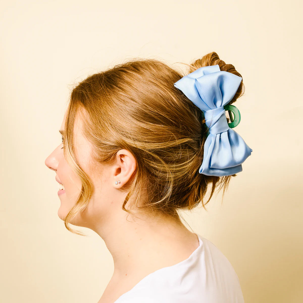 Satin Bow Claw Clip