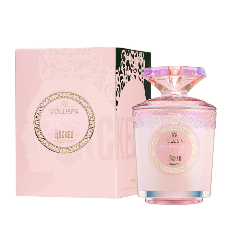 Perfectly Pink Yuzu Wicked Candle product shoot. 