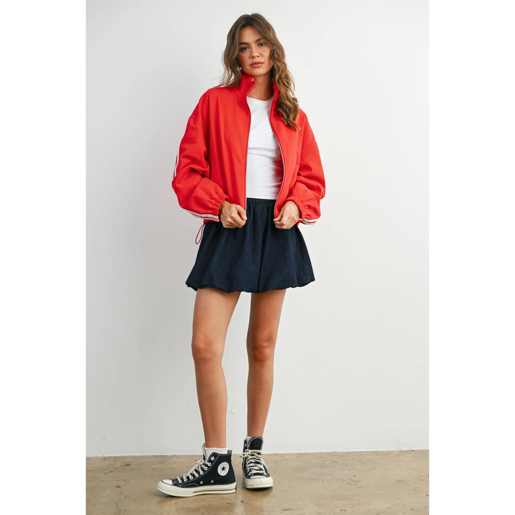 The Travis Striped Zip-Up Jacket