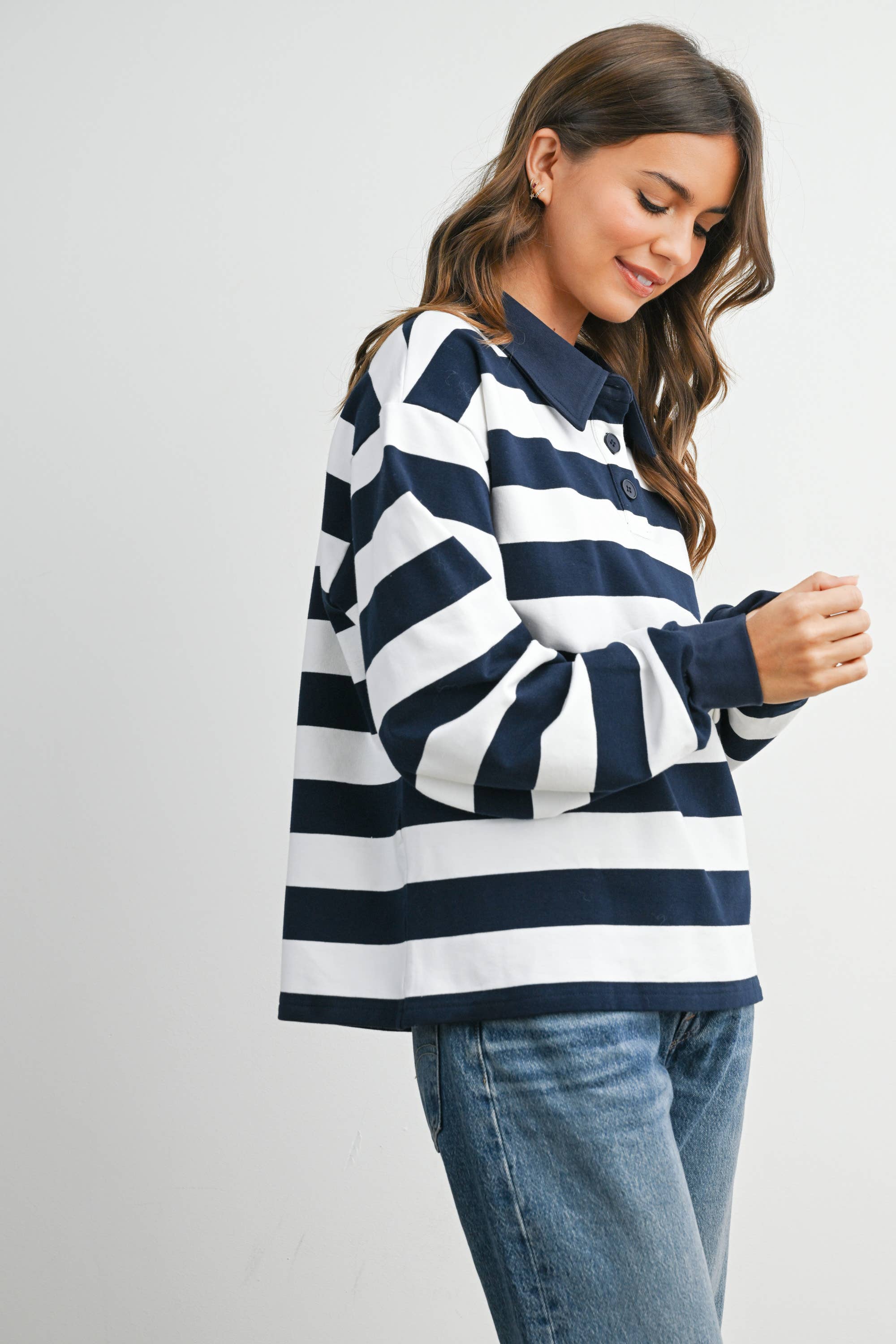 The Palmer Striped Rugby Sweatshirt