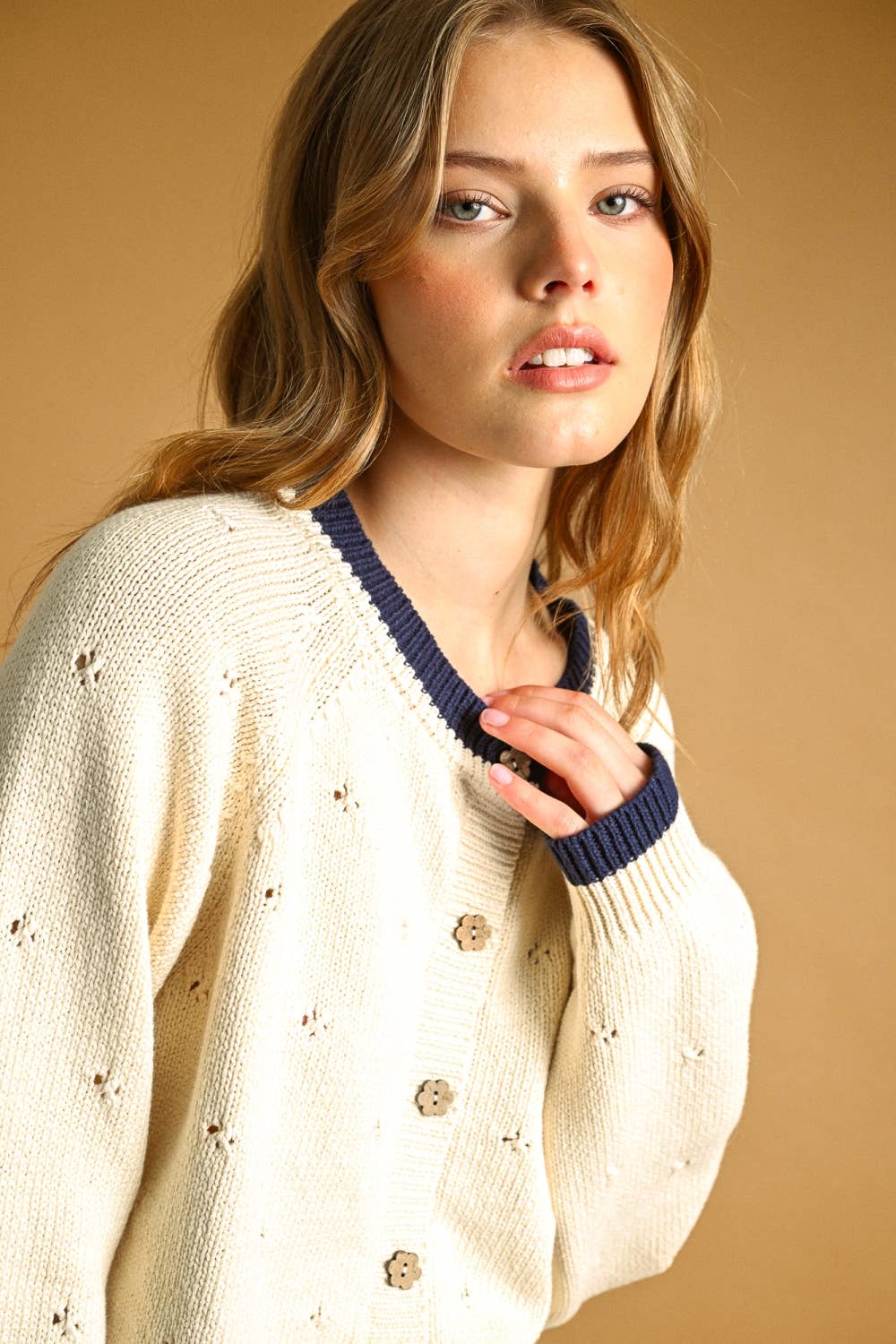 The Deidric Pointelle Knit Cardigan