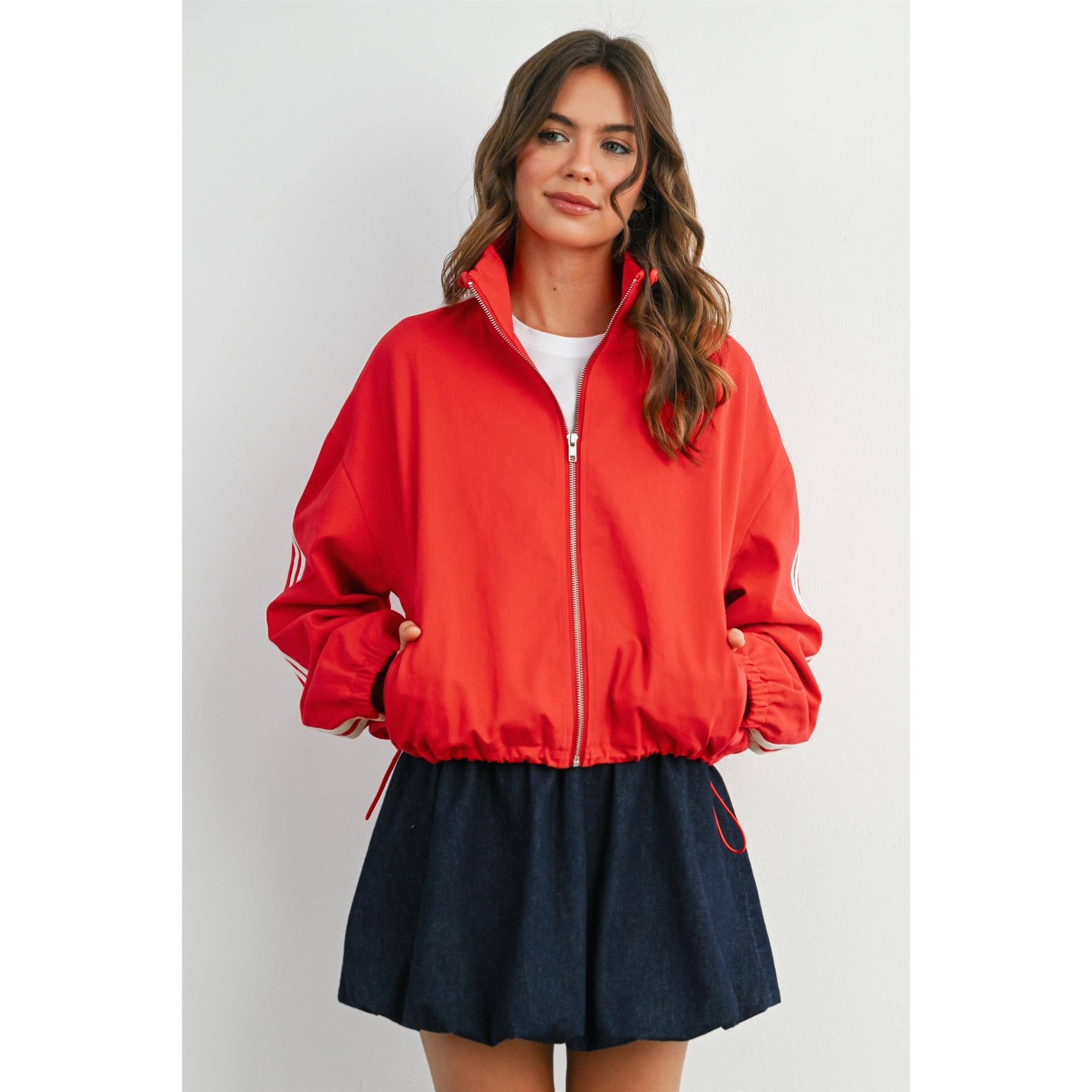 The Travis Striped Zip-Up Jacket