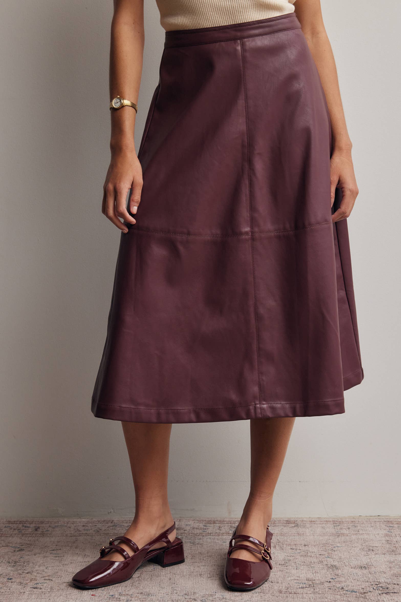 The Scottie Leather Skirt