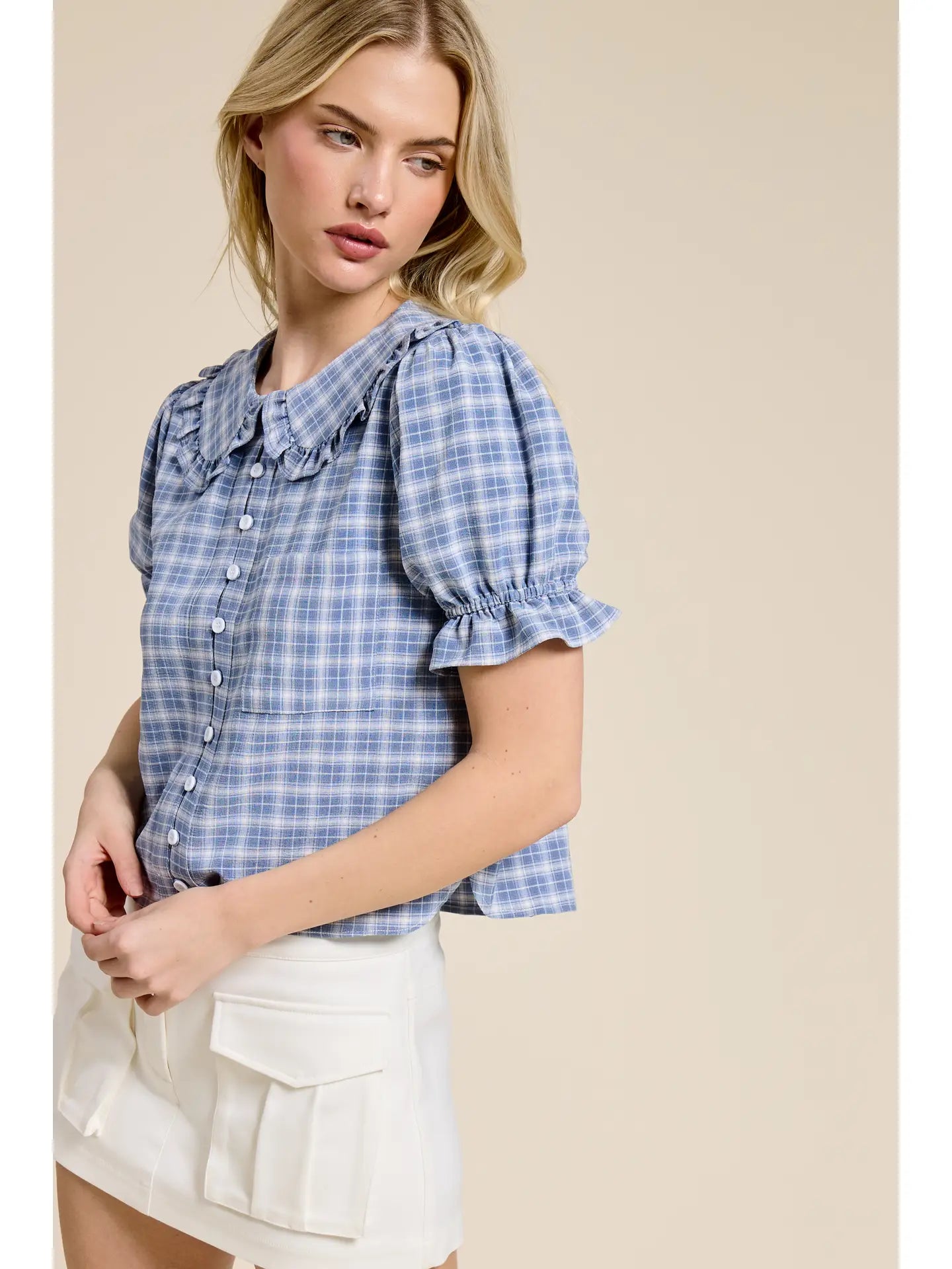 The Sammie Ruffle Collar Top