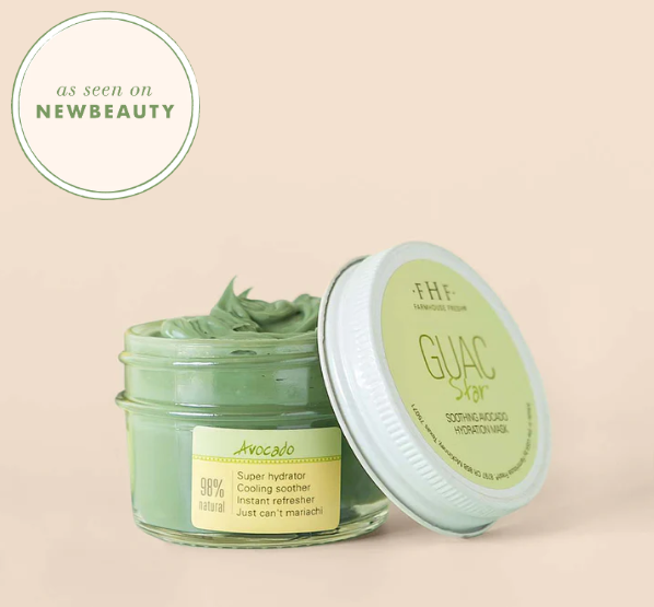 Product shoot of farmhouse fresh avocado hydrating mask 