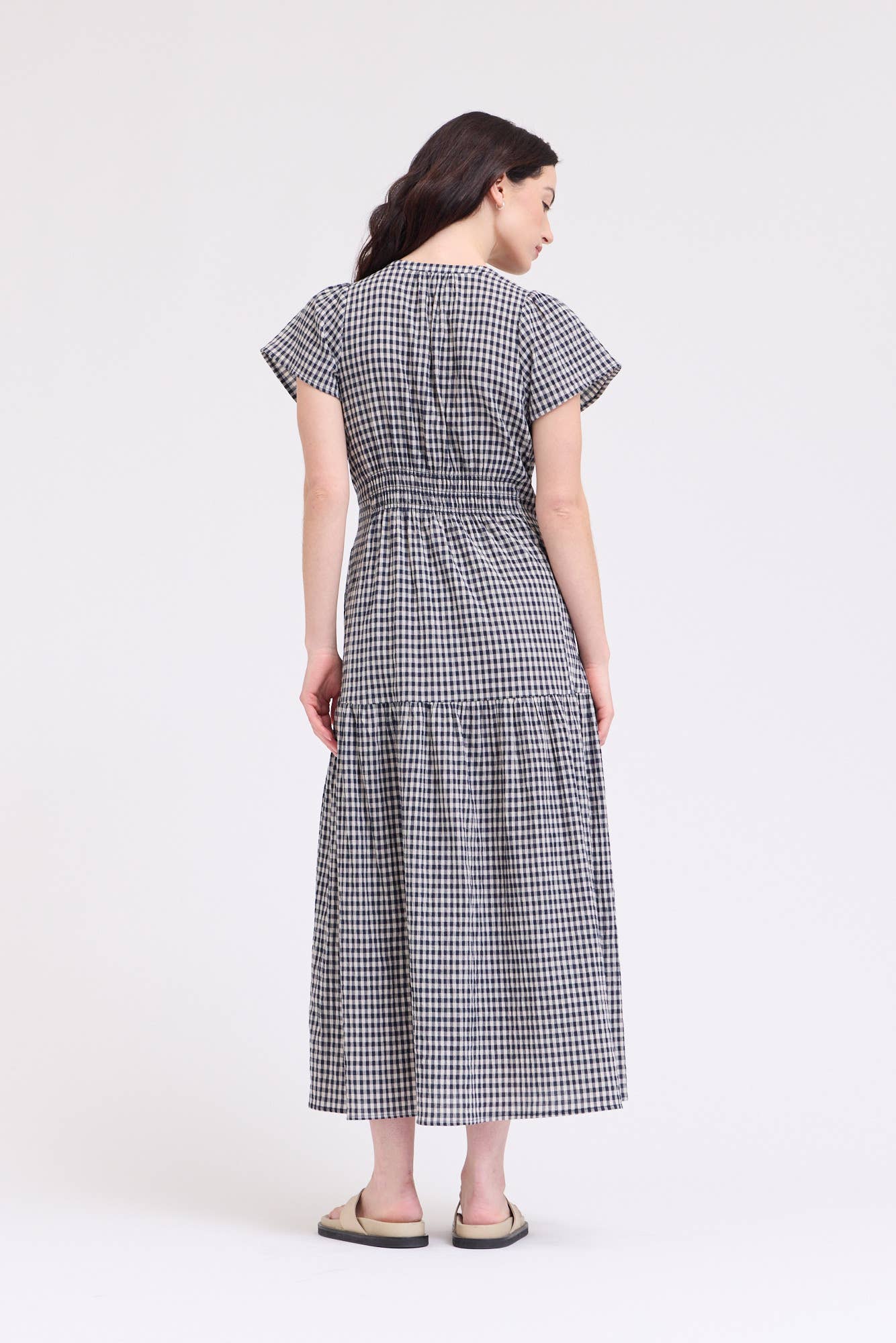 The Marcy Gingham Midi Dress