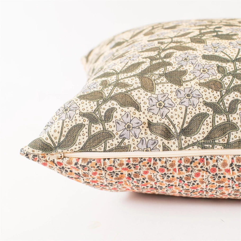 Reversible Pillow - Mini Peach Floral