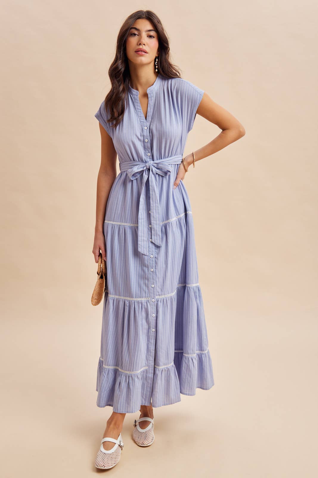 The Nancy Button Down Maxi Dress