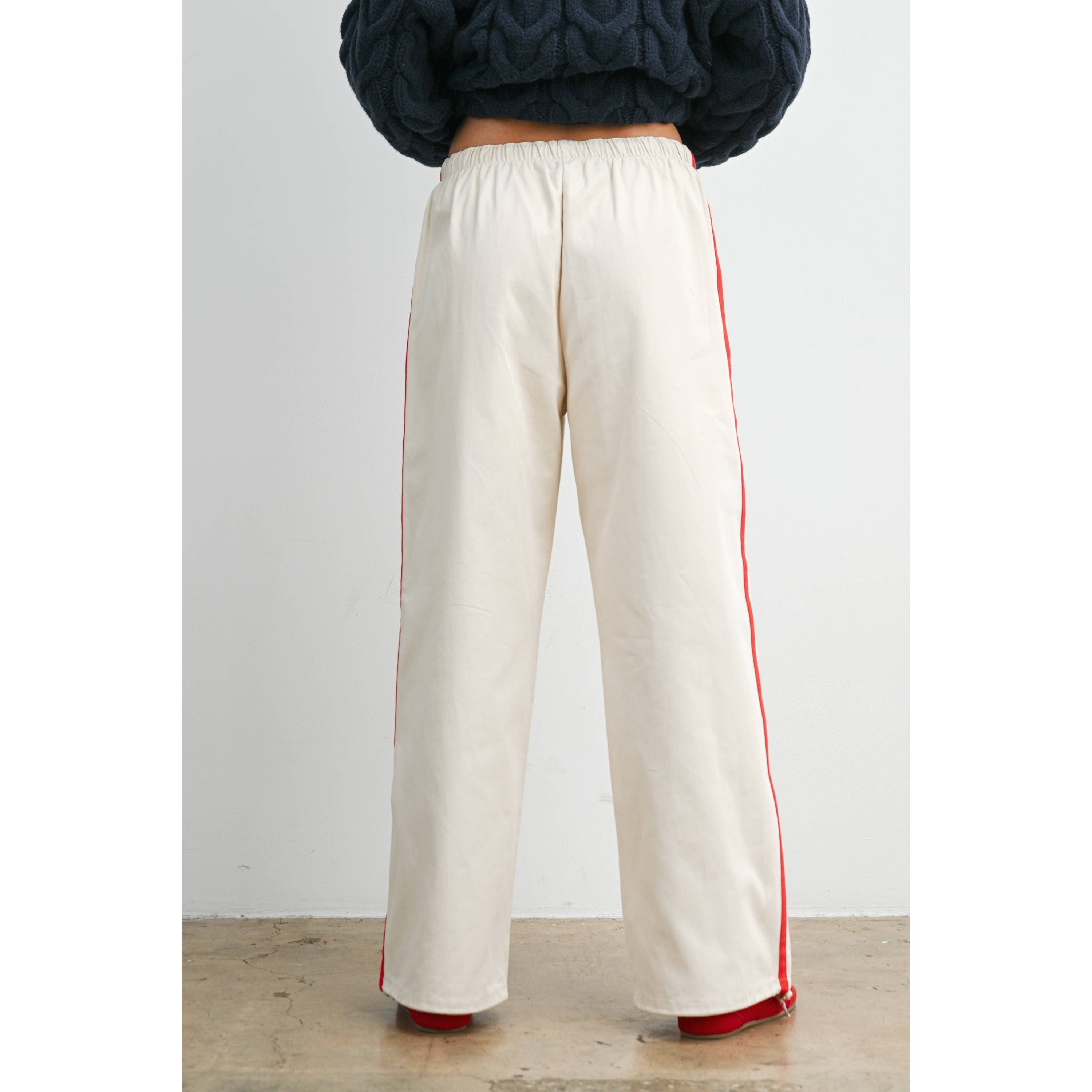 The Boone Striped Wide Leg Track Pants