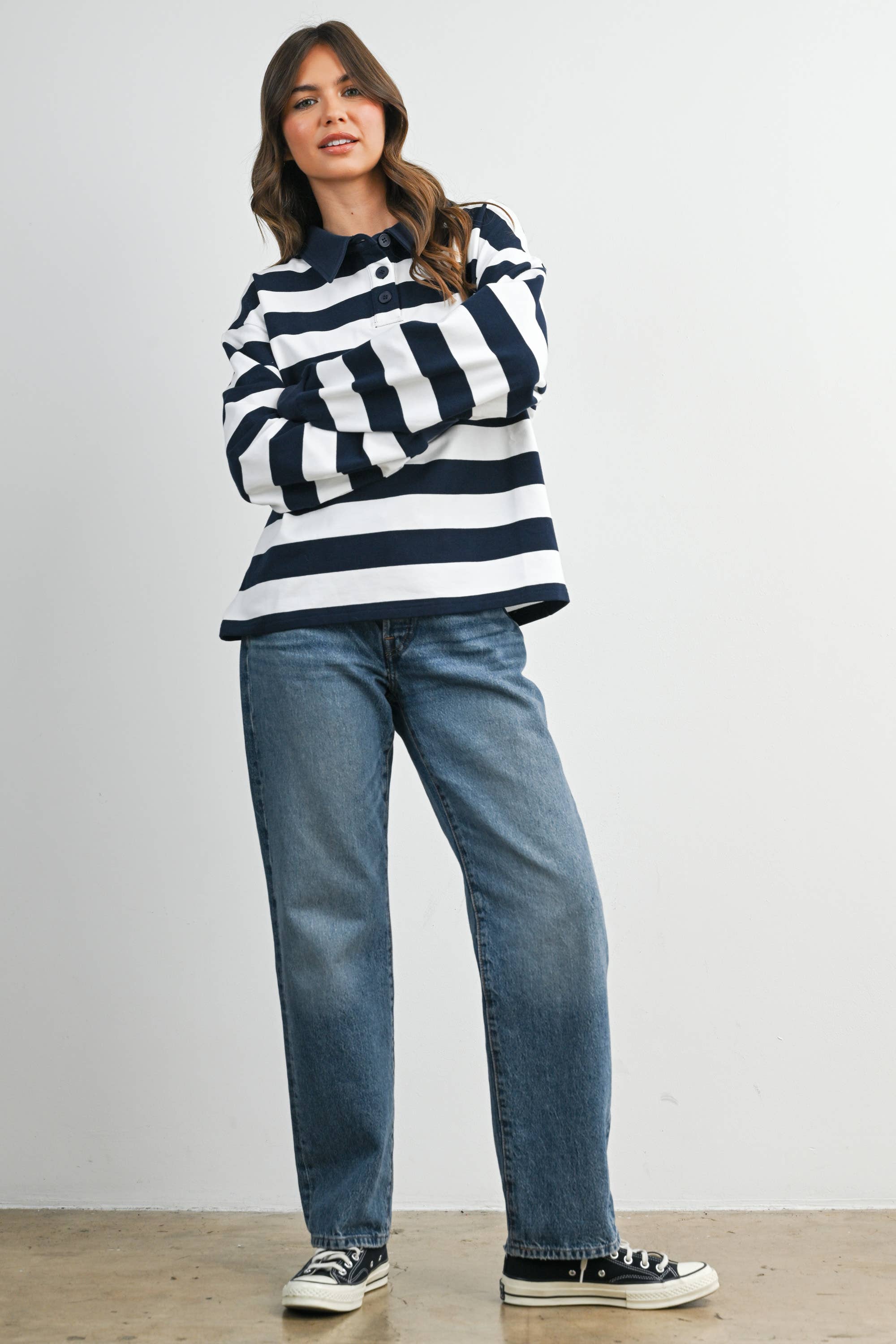 The Palmer Striped Rugby Sweatshirt