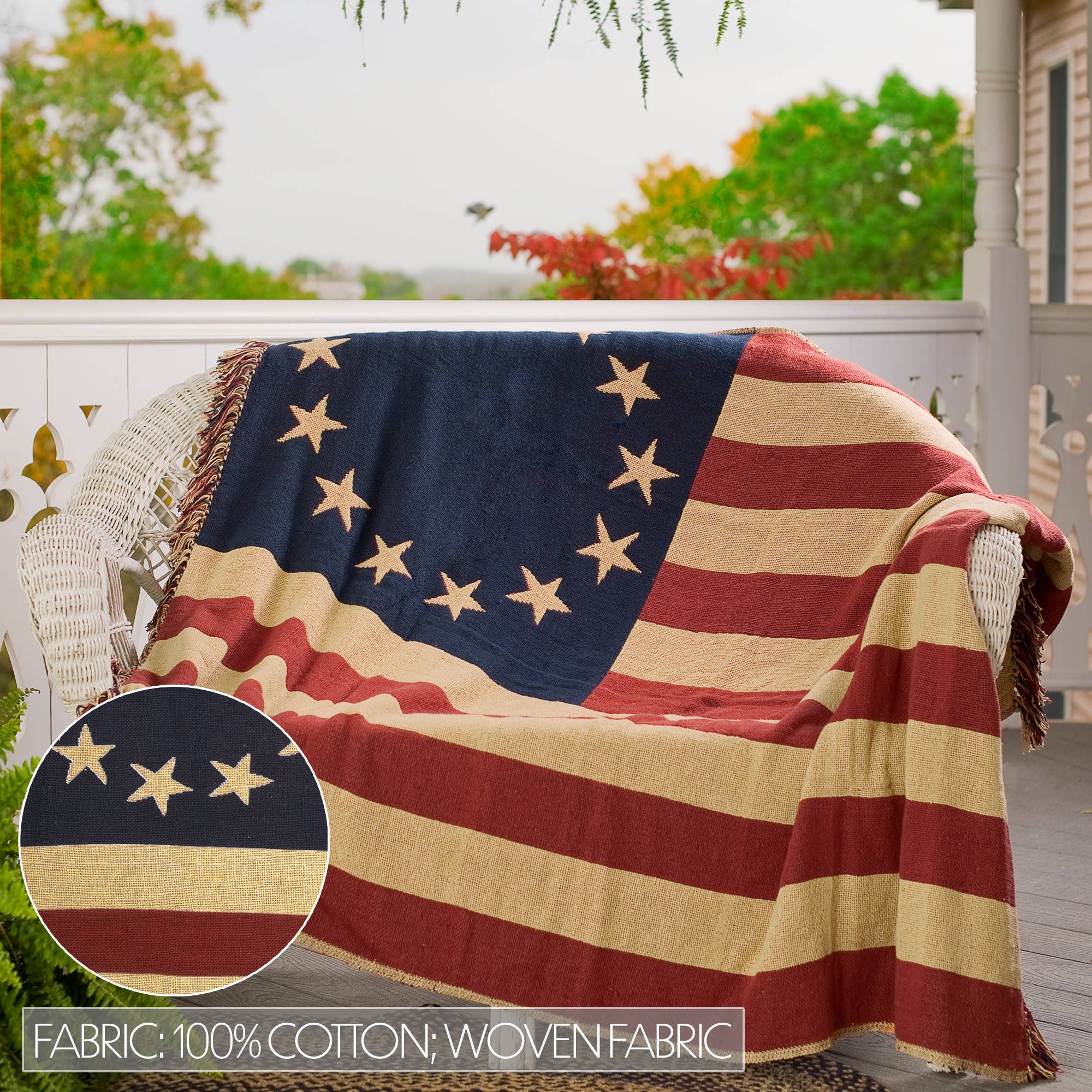 Americana Flag Woven Throw