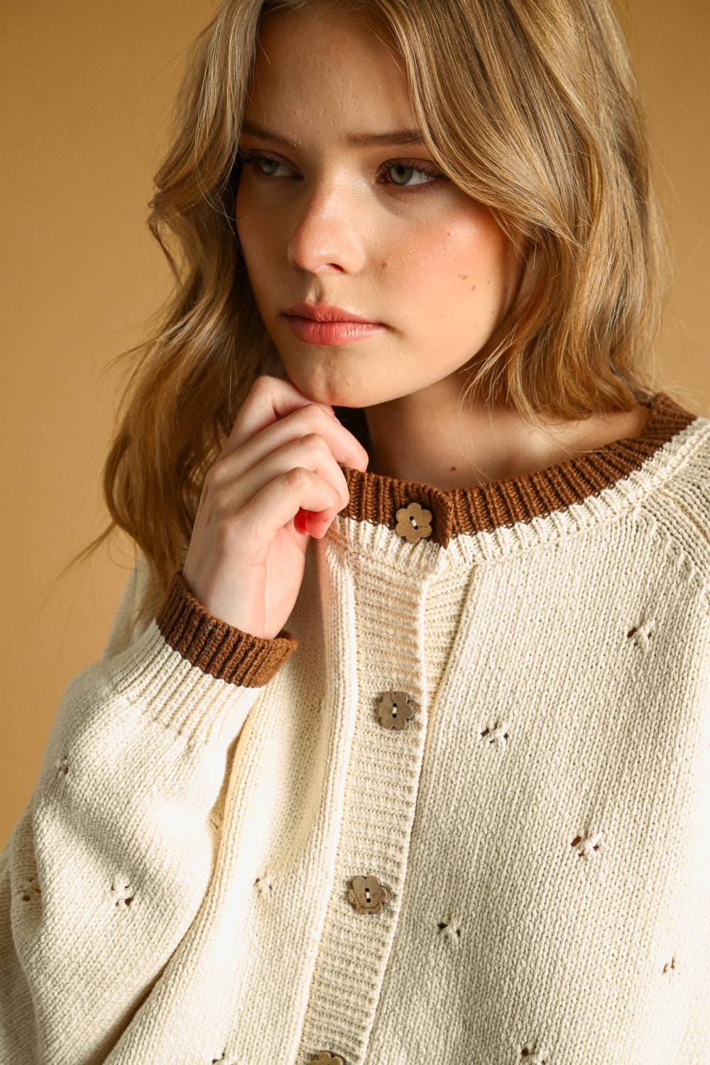 The Deidric Pointelle Knit Cardigan