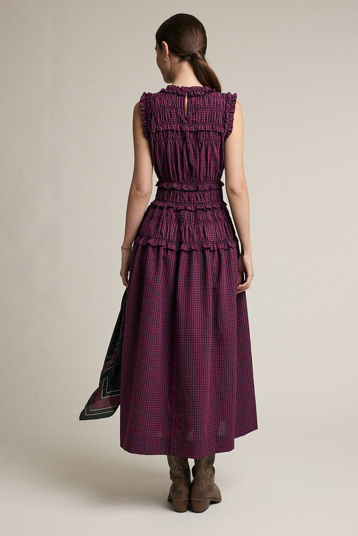 The Rose Plaid Maxi Dress