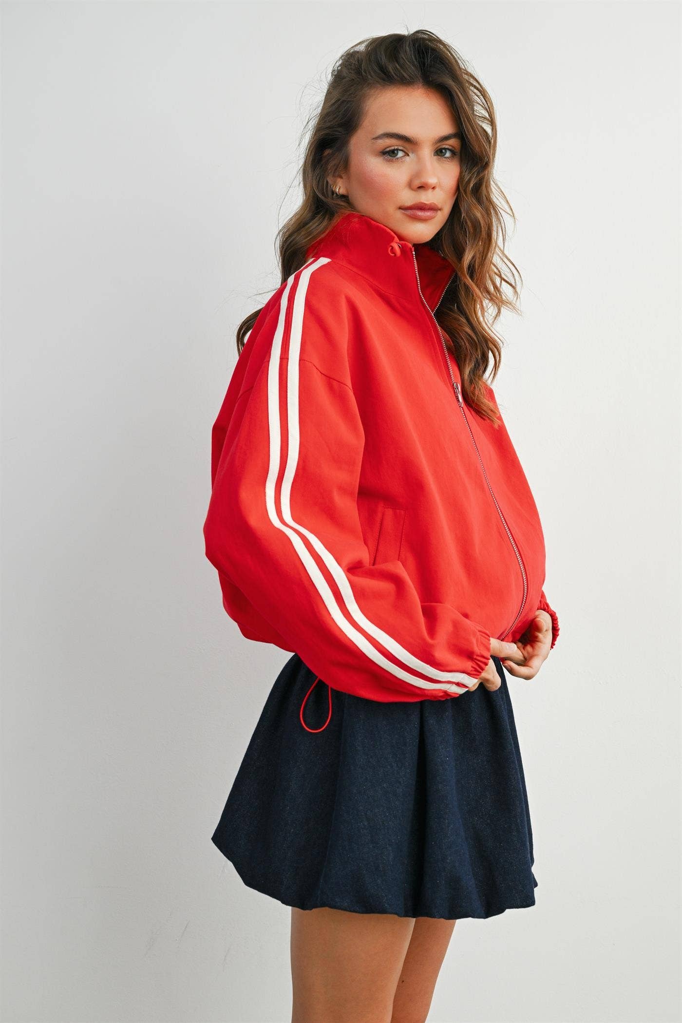 The Travis Striped Zip-Up Jacket