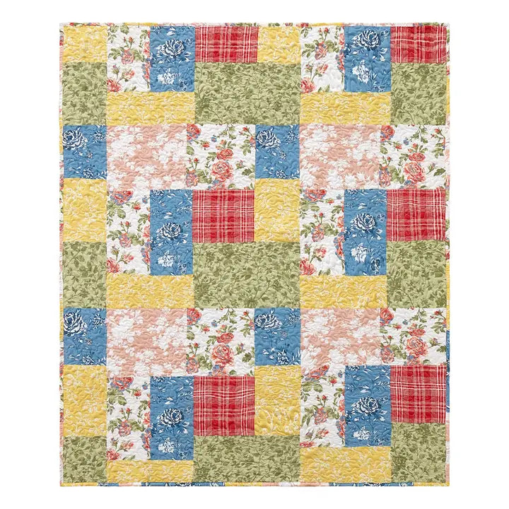 Farmhouse Floral Throw