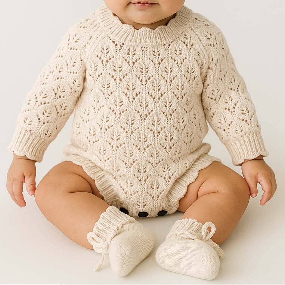 The Light Cream Lacey Knit Set