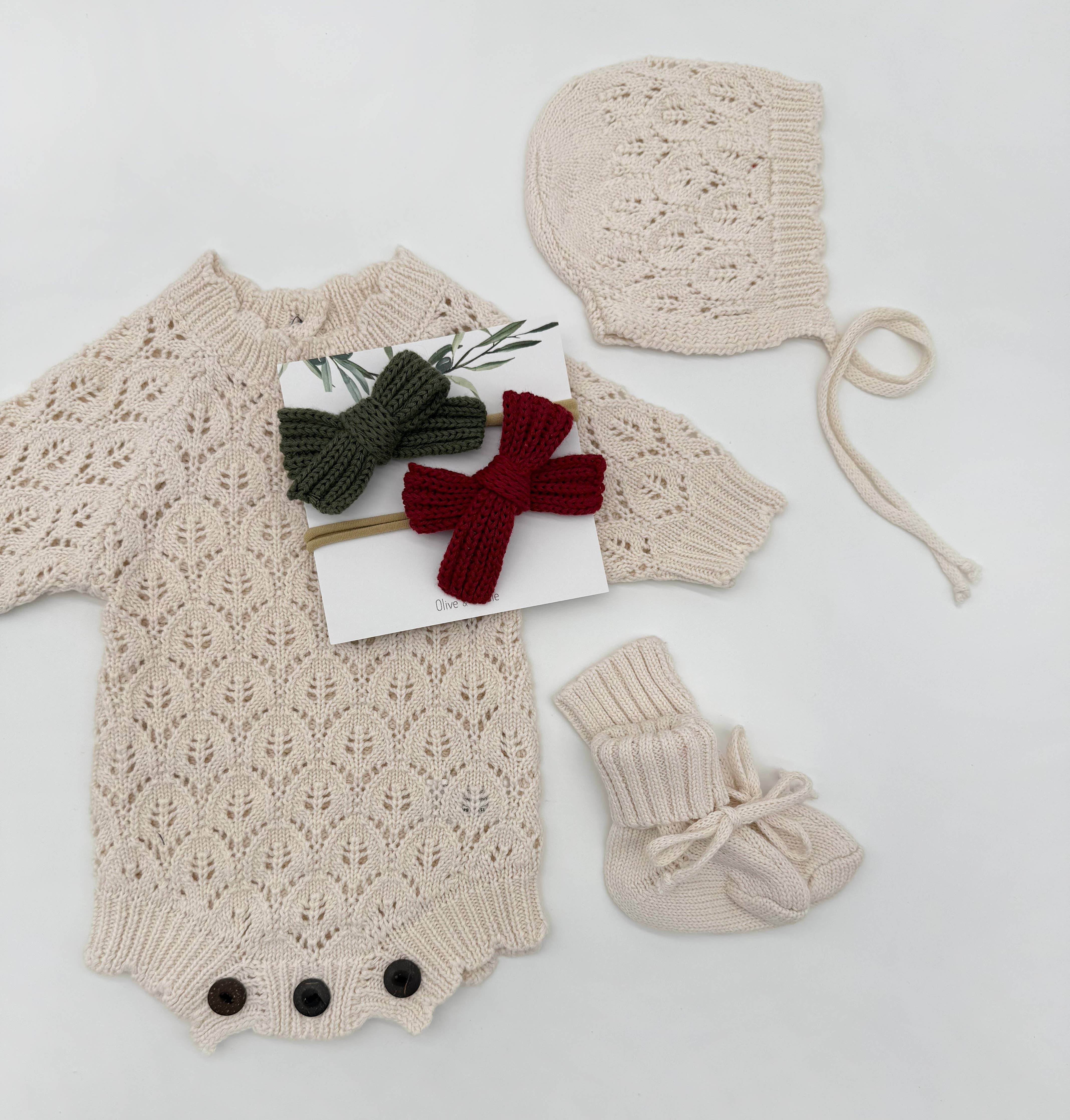 The Light Cream Lacey Knit Set