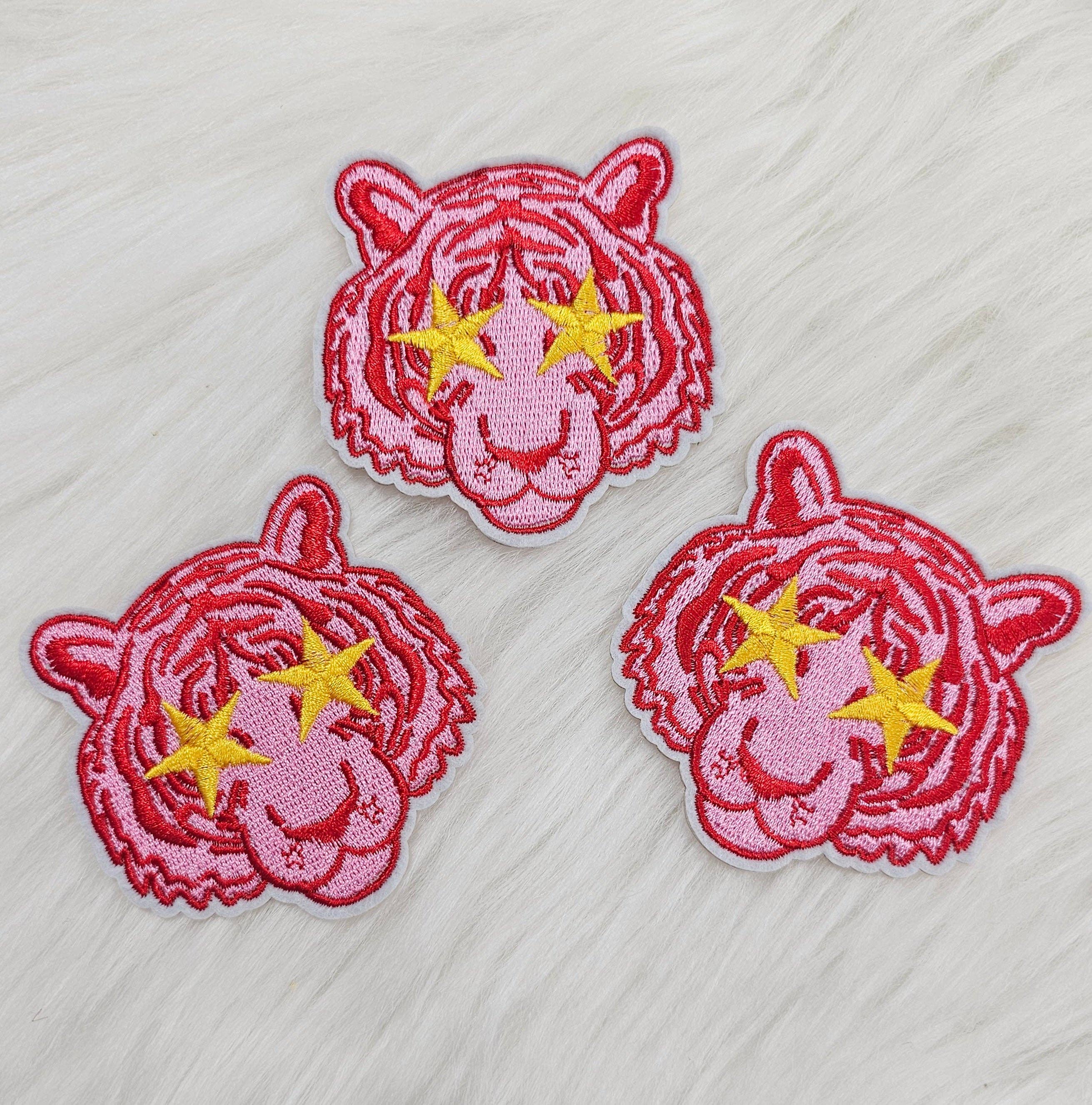 Iron on Patch: Pink Tiger Mascot