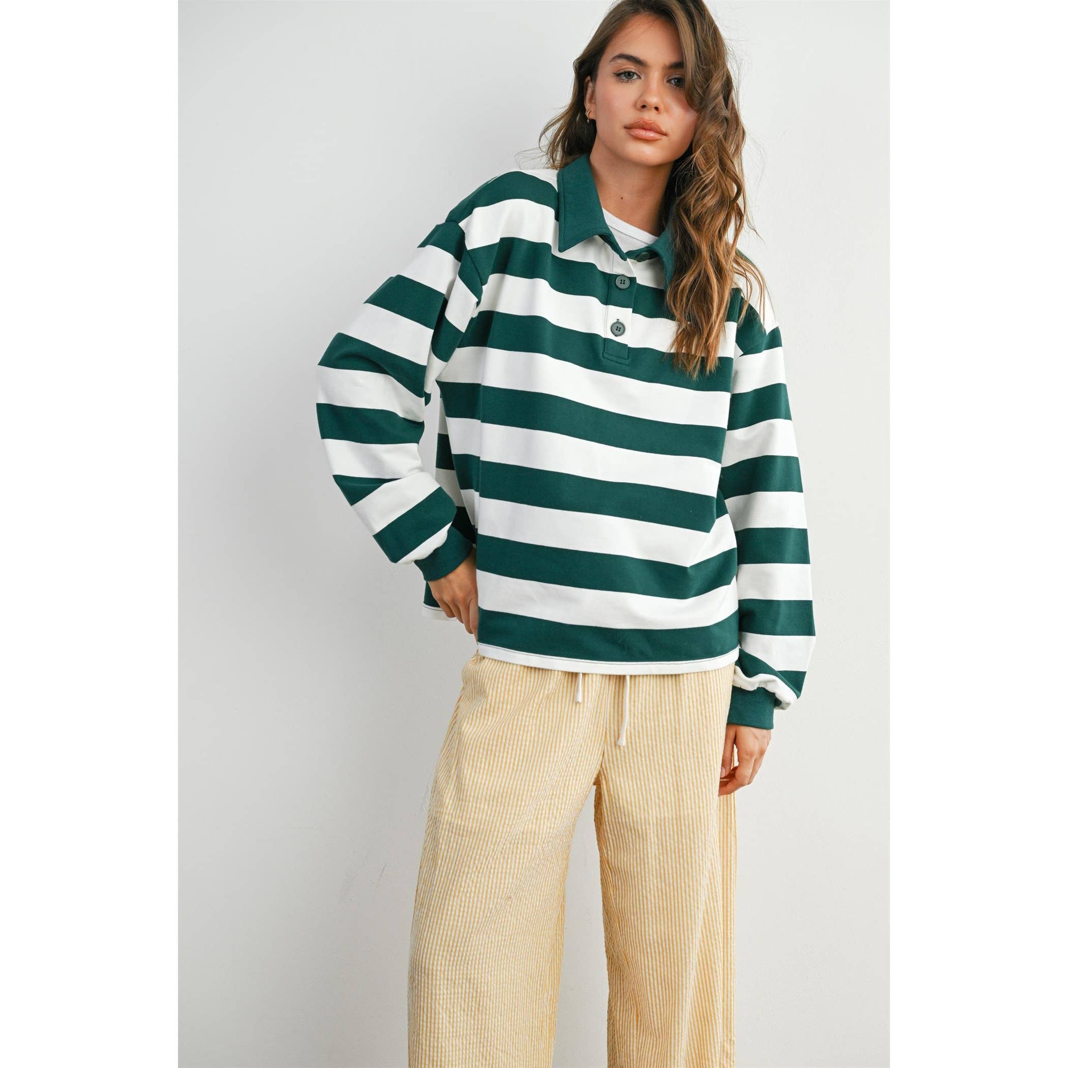 The Palmer Striped Rugby Sweatshirt
