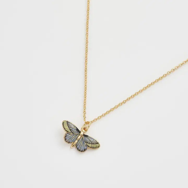 Deco Butterfly Blue Necklace