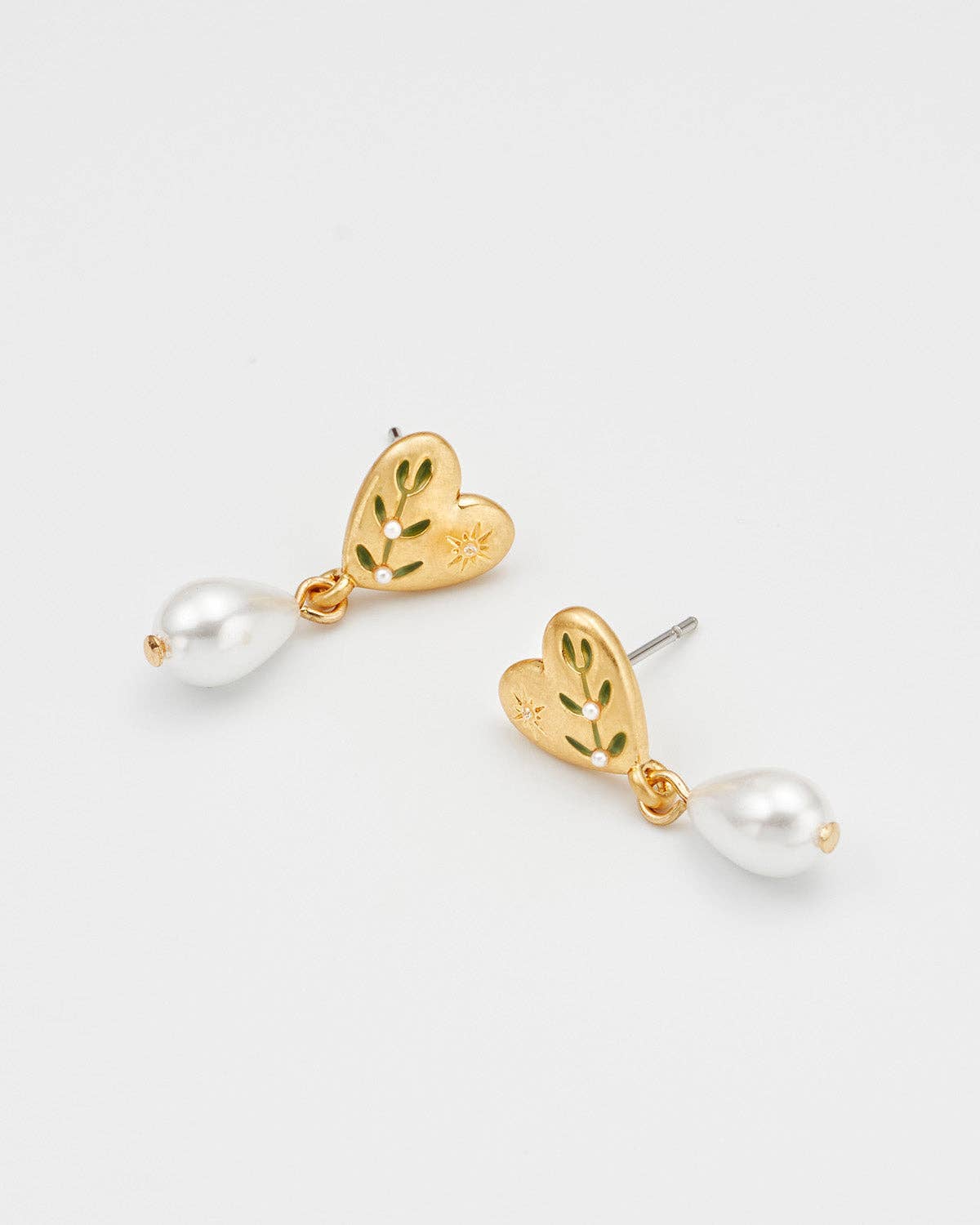Niva Mistletoe Pear Earrings