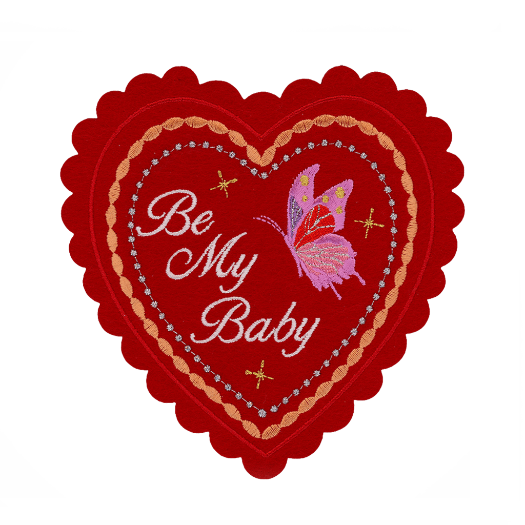 Iron on Patch: Be My Baby Doily