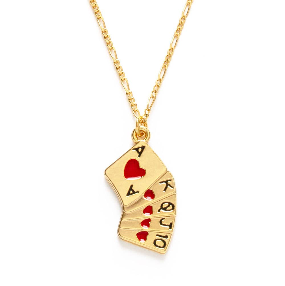 Playing Cards Charm Necklace