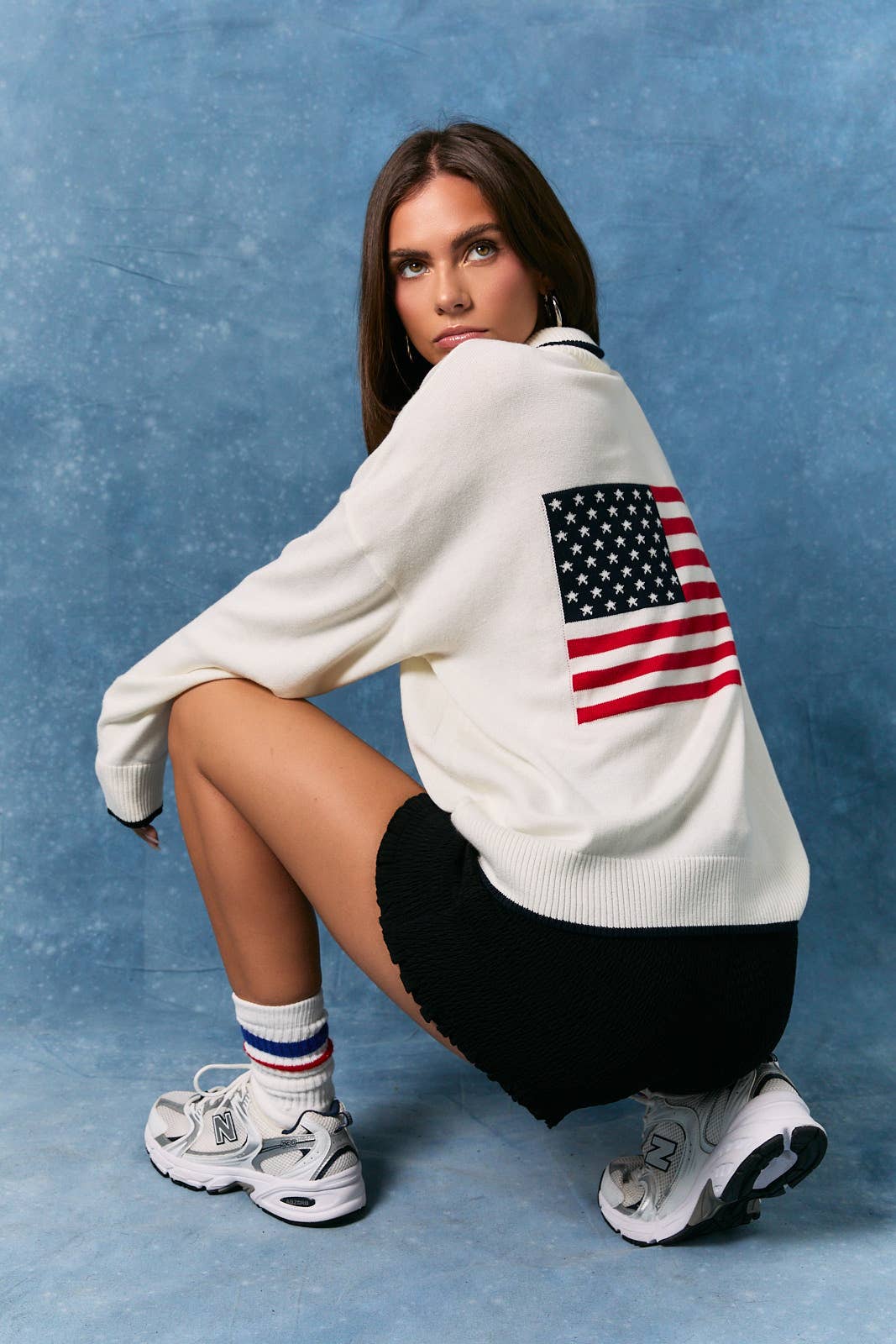 The USA Half Zip Sweater
