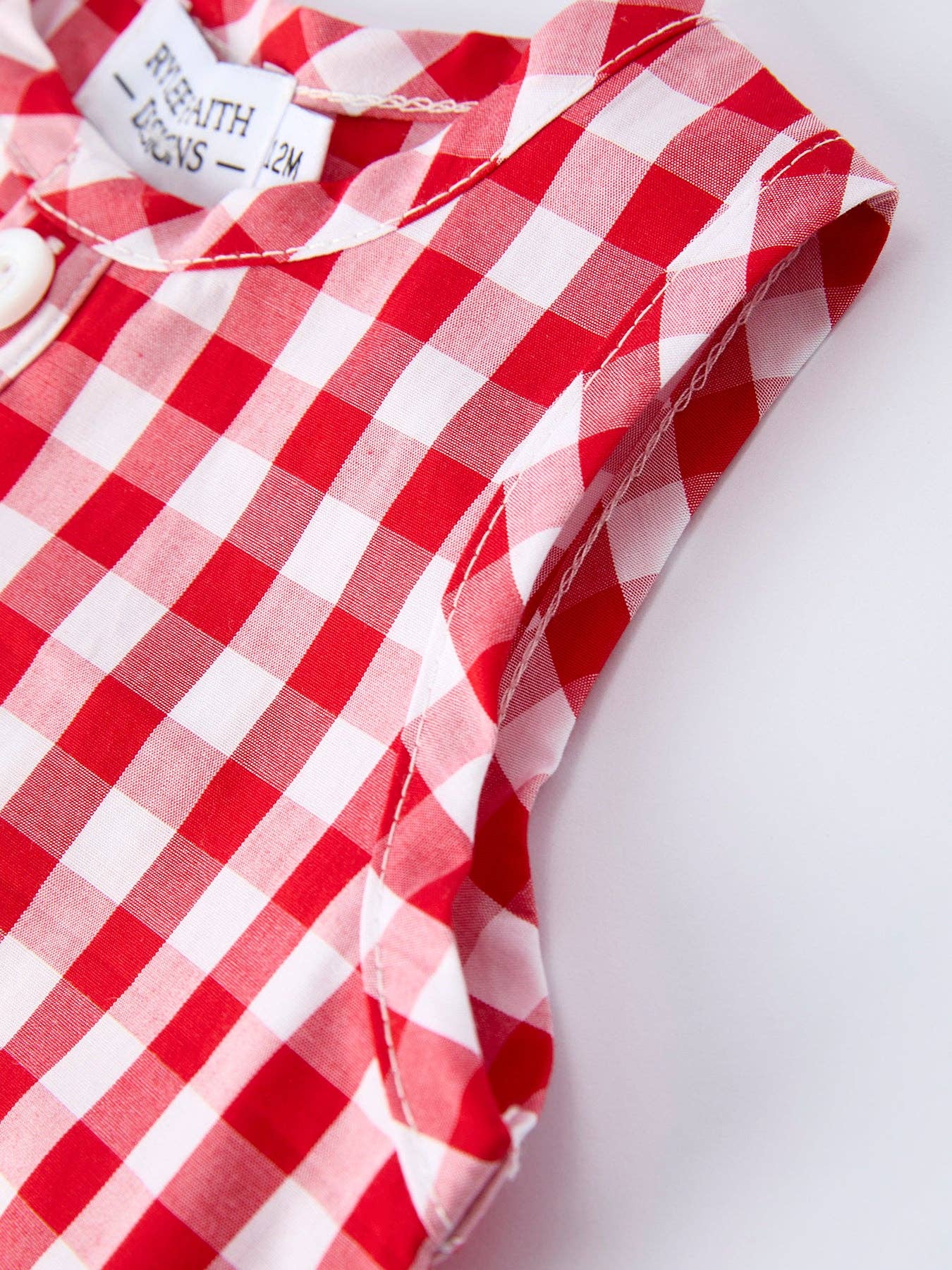 Boys Summer Plaid Romper