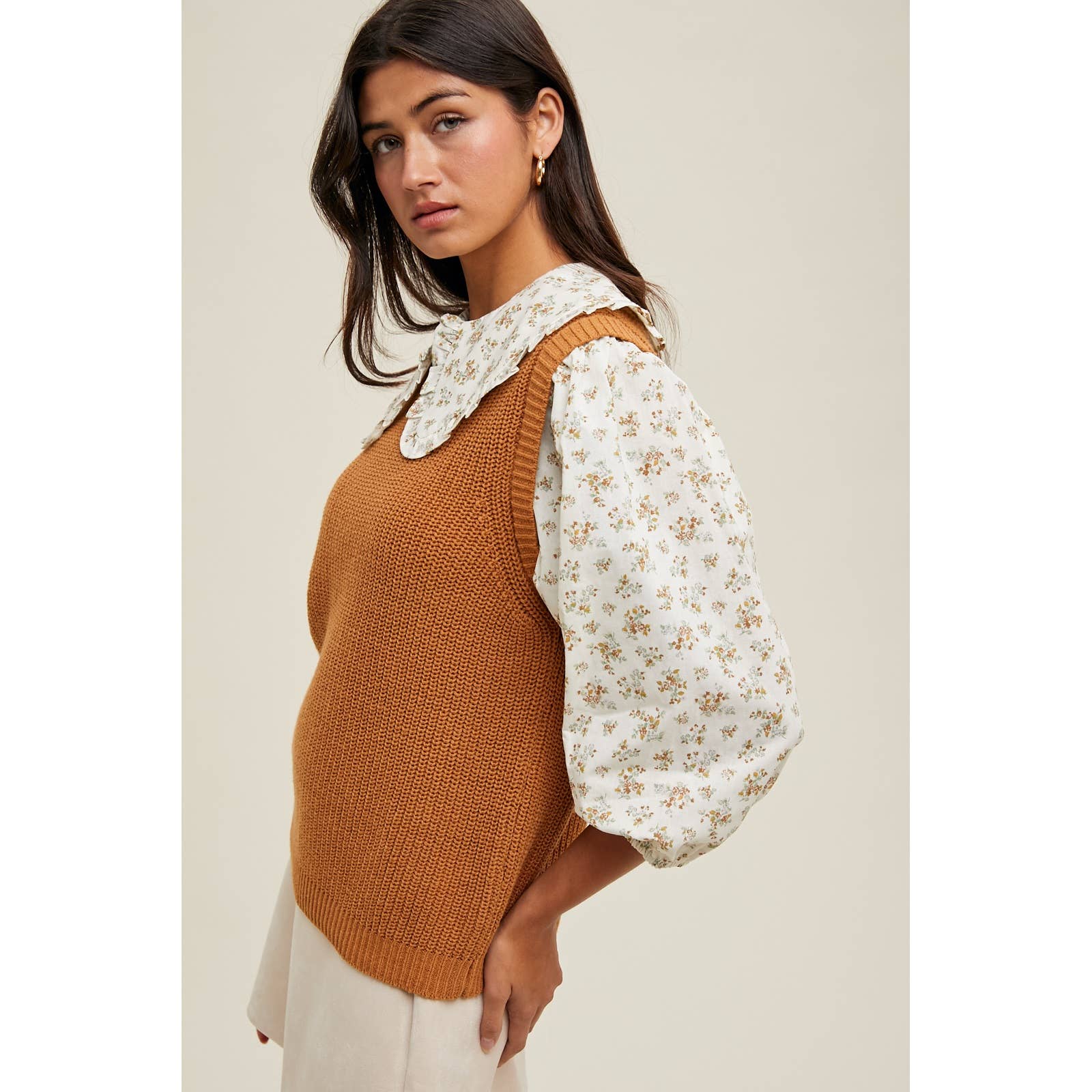 The Willow Floral Sweater Blouse