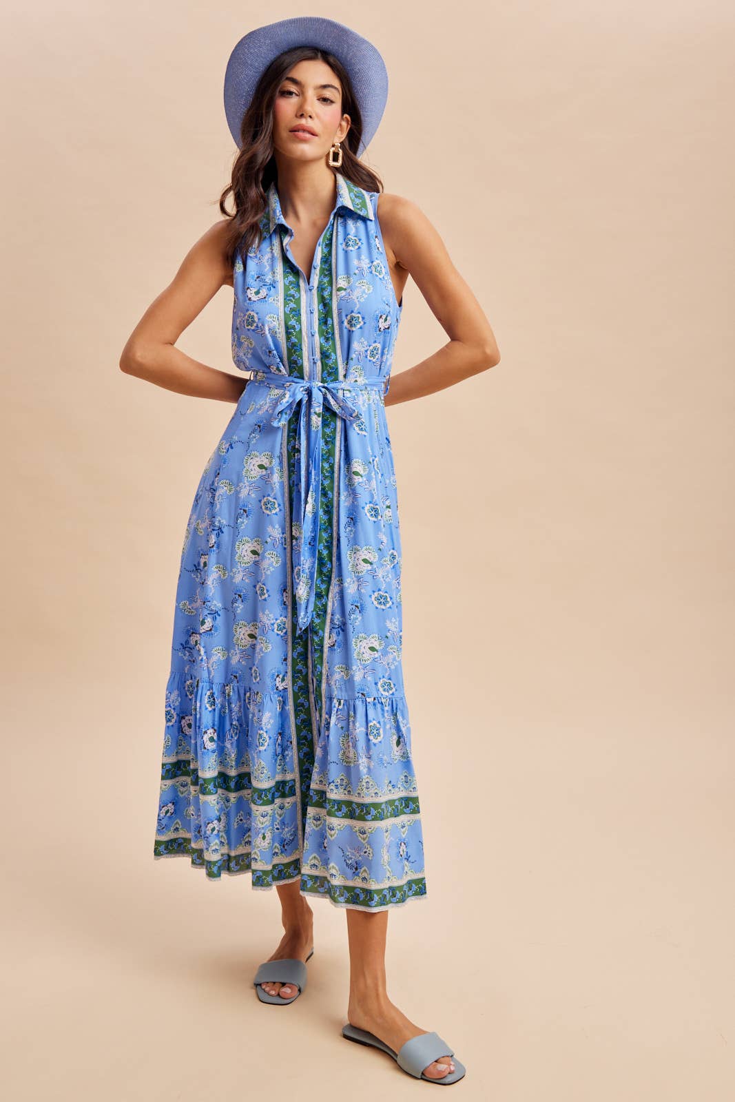 The Jacee Button Down Maxi Dress