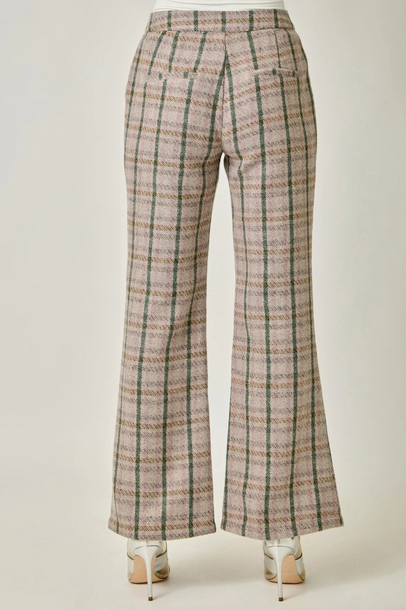 Plaid pants on a white background