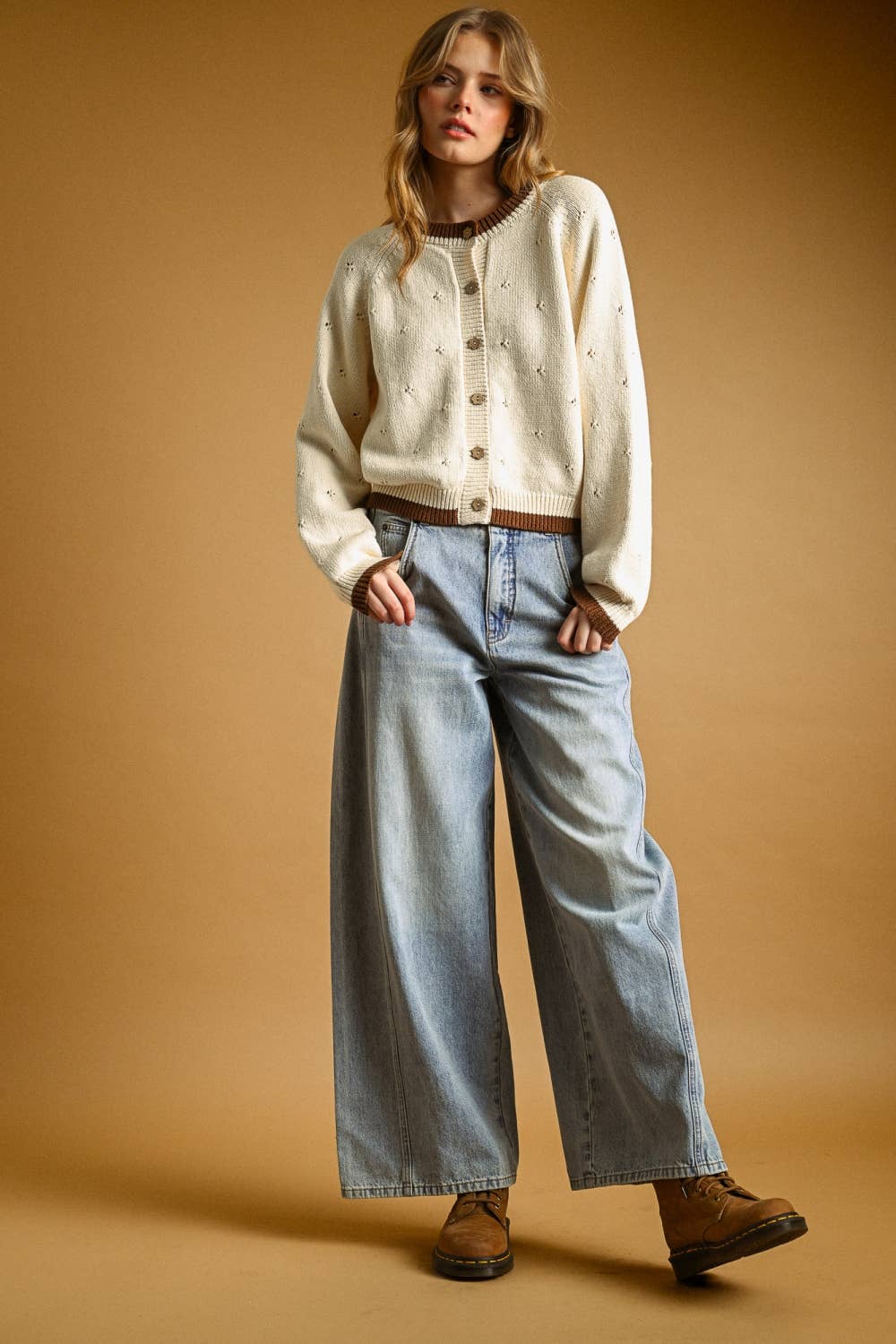 The Deidric Pointelle Knit Cardigan