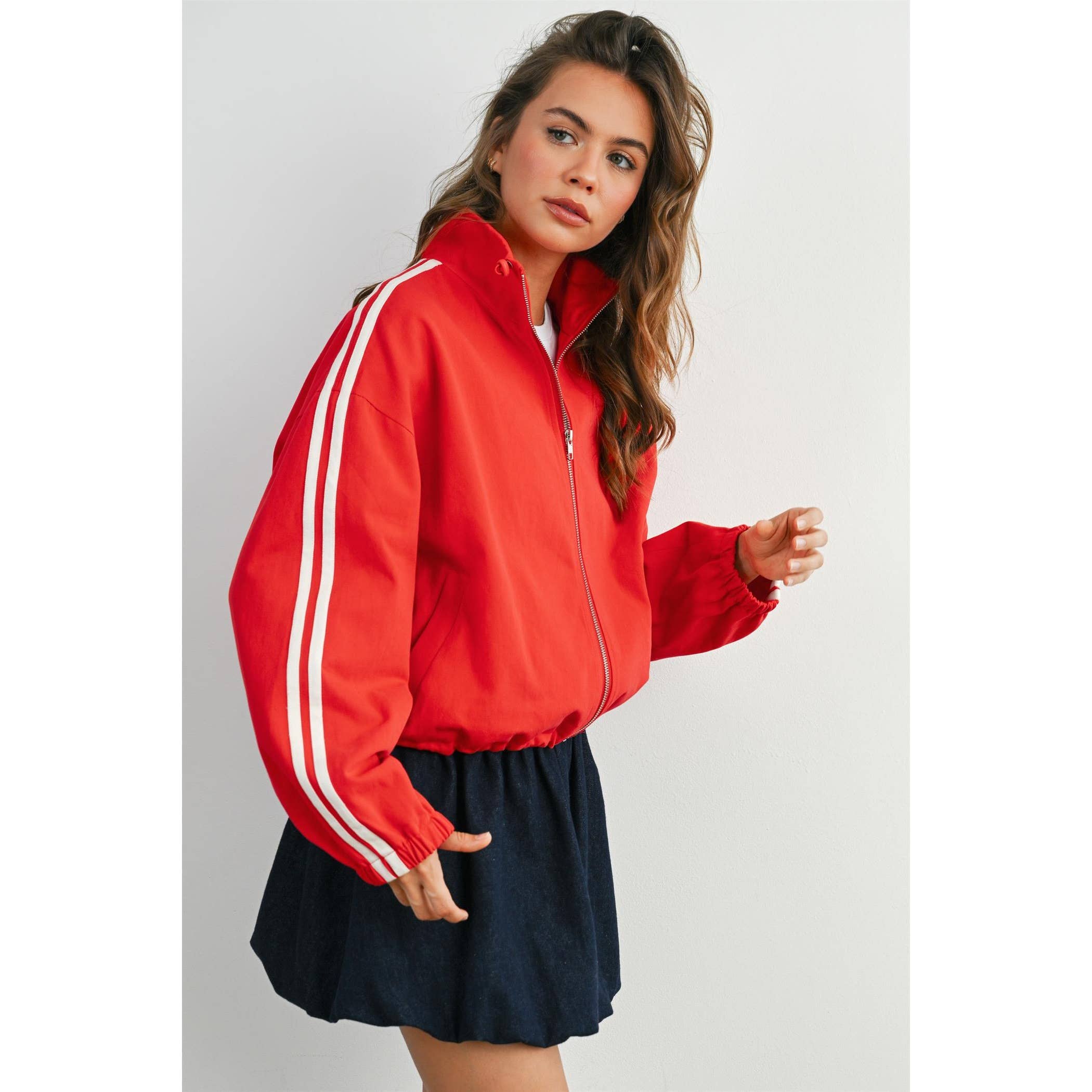 The Travis Striped Zip-Up Jacket