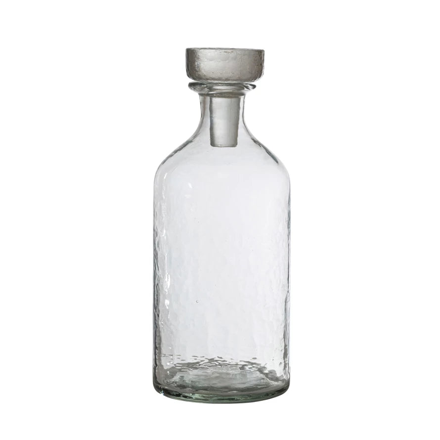 Hammered Glass Decanter