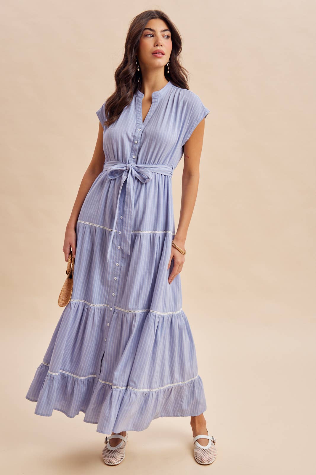 The Nancy Button Down Maxi Dress